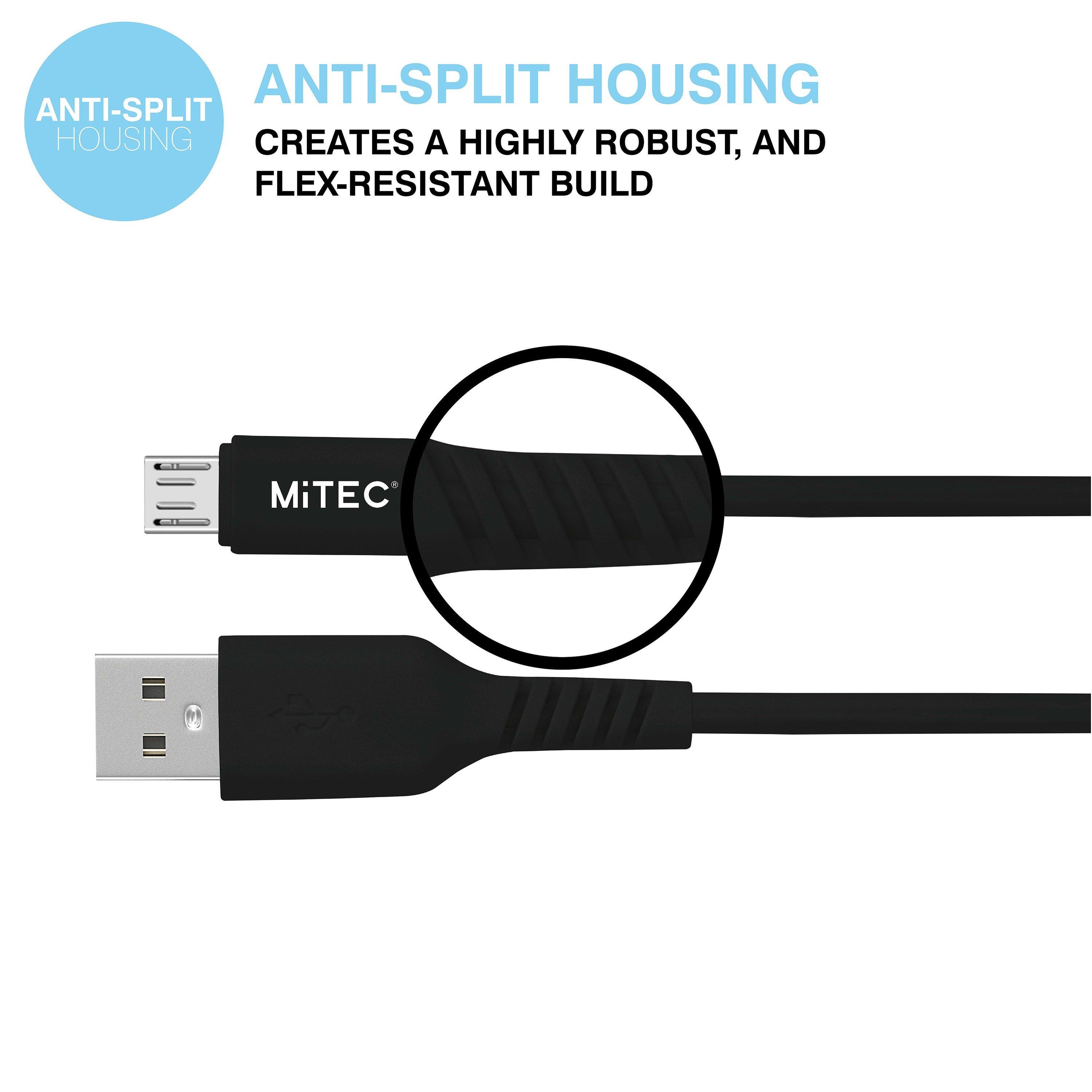 Sort - MiTEC - MITEC 1M MICRO USB CABLE BLACK - 3
