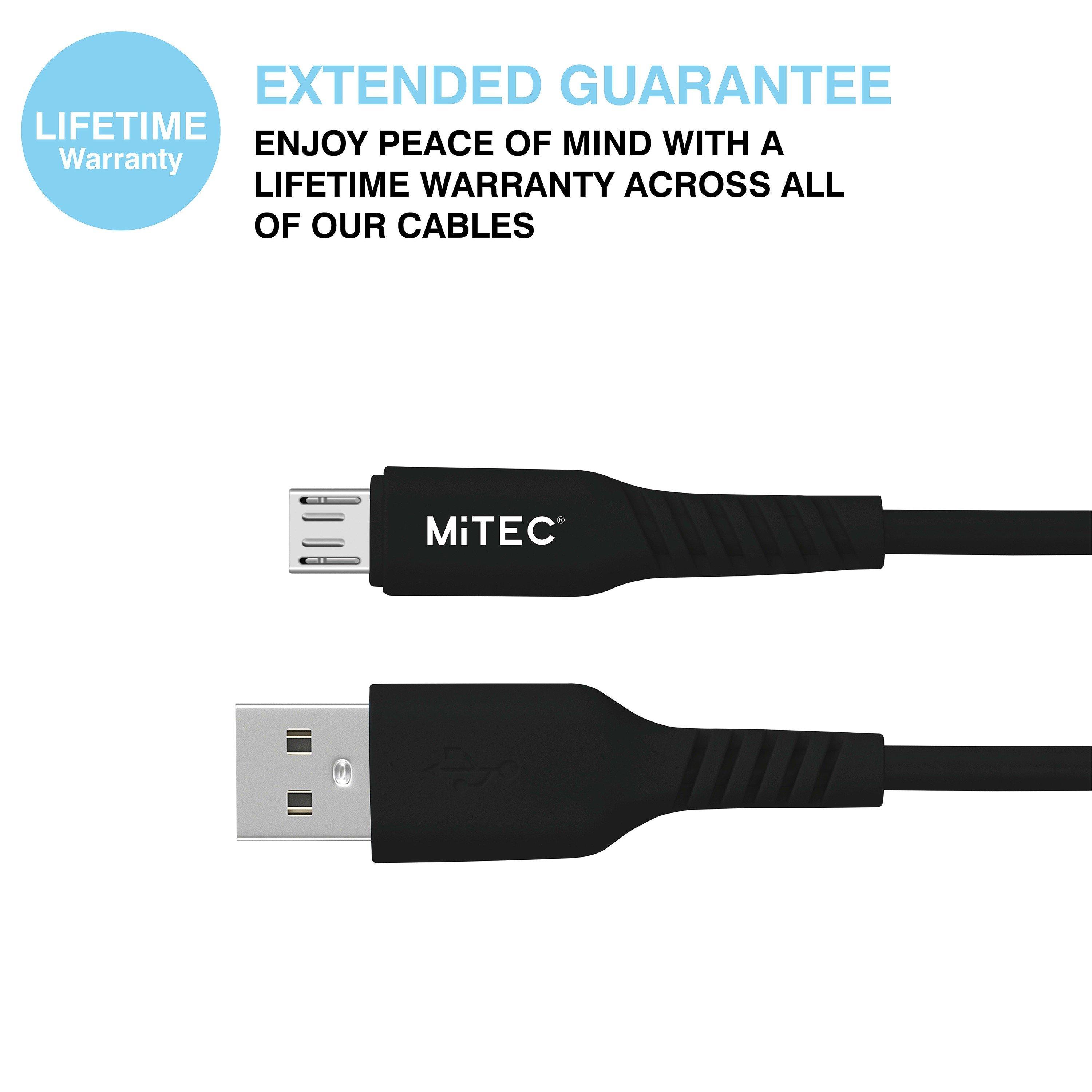 Sort - MiTEC - MITEC 1M MICRO USB CABLE BLACK - 4