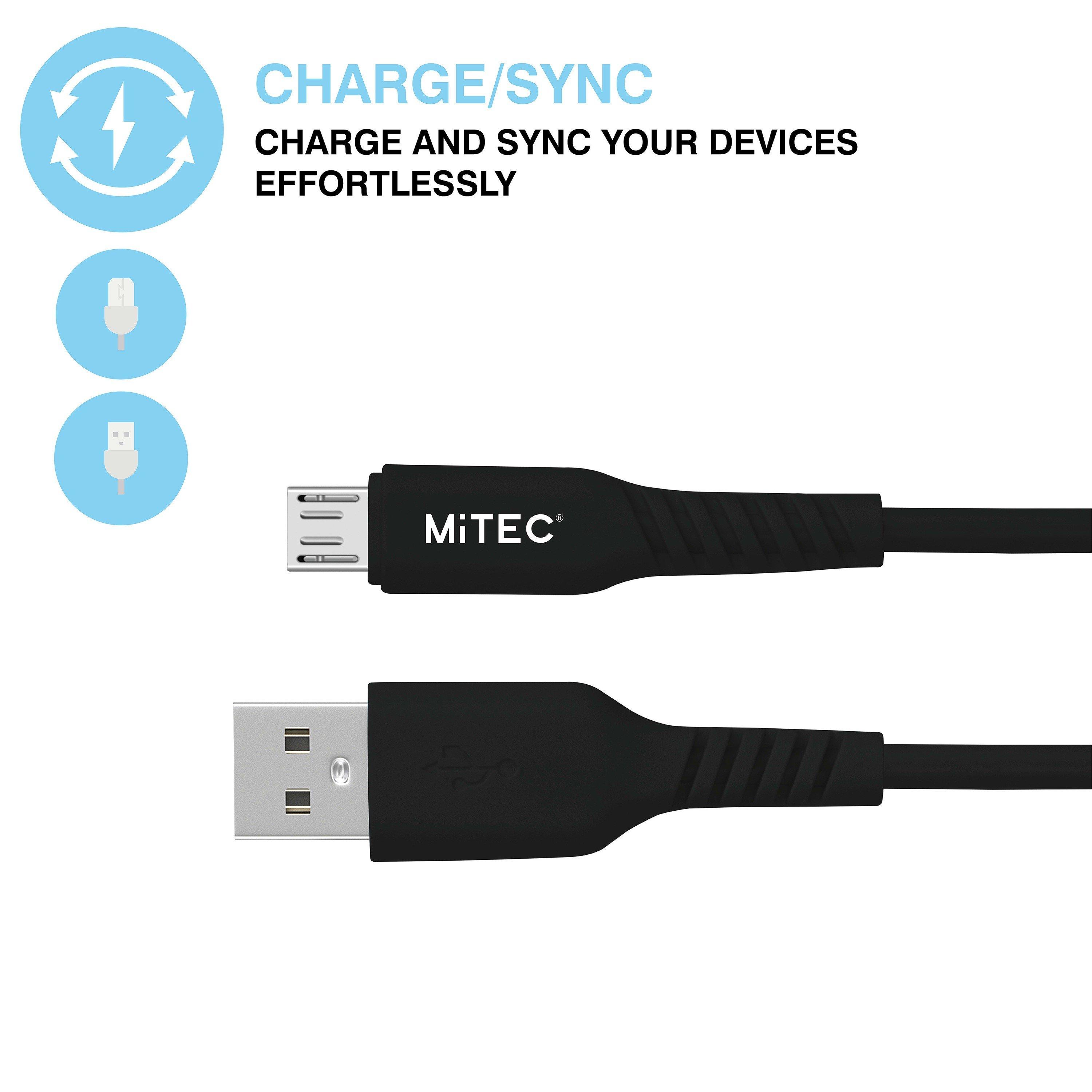Sort - MiTEC - MITEC 1M MICRO USB CABLE BLACK - 5