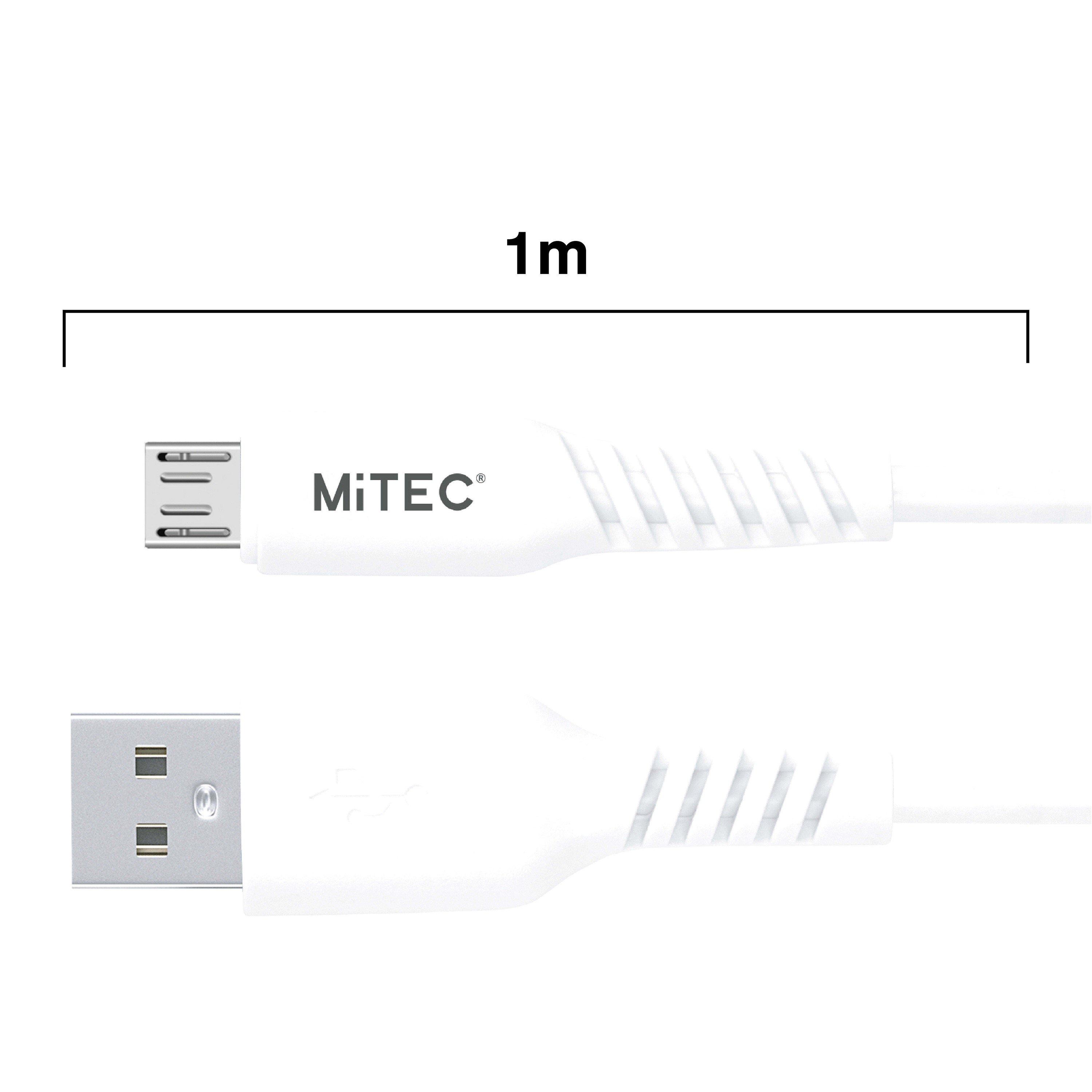 White - MiTEC - MITEC 1M MICRO USB CABLE WHITE - 2