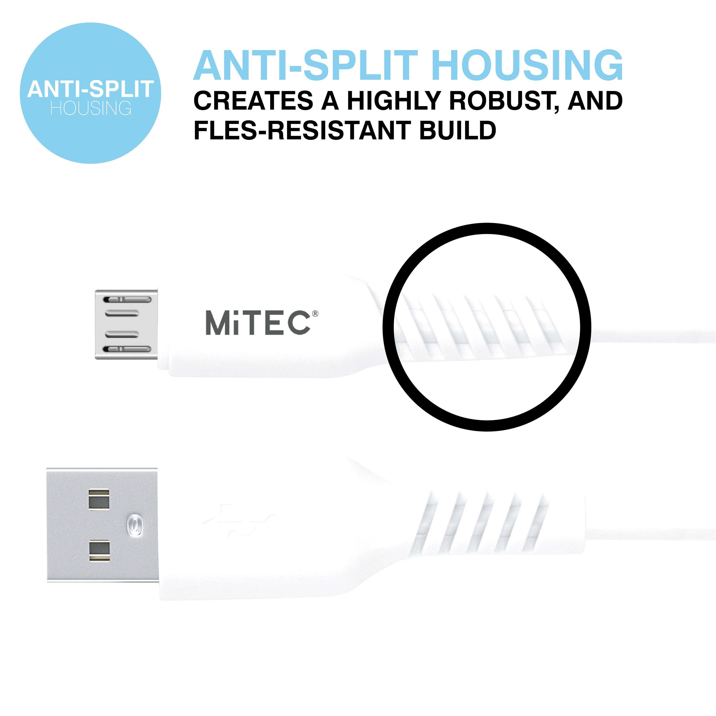White - MiTEC - MITEC 1M MICRO USB CABLE WHITE - 4