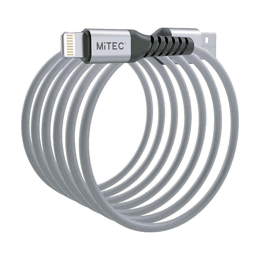Silber - MiTEC - Unbreakable Lightning to USB-A - 1m Silver - 1