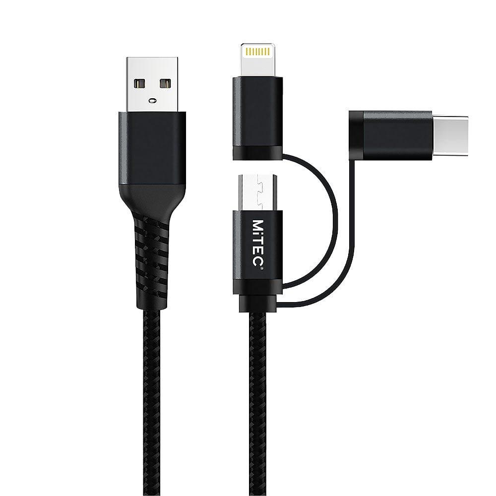 Mitec  1M Universal Mfi Braided Cable Black