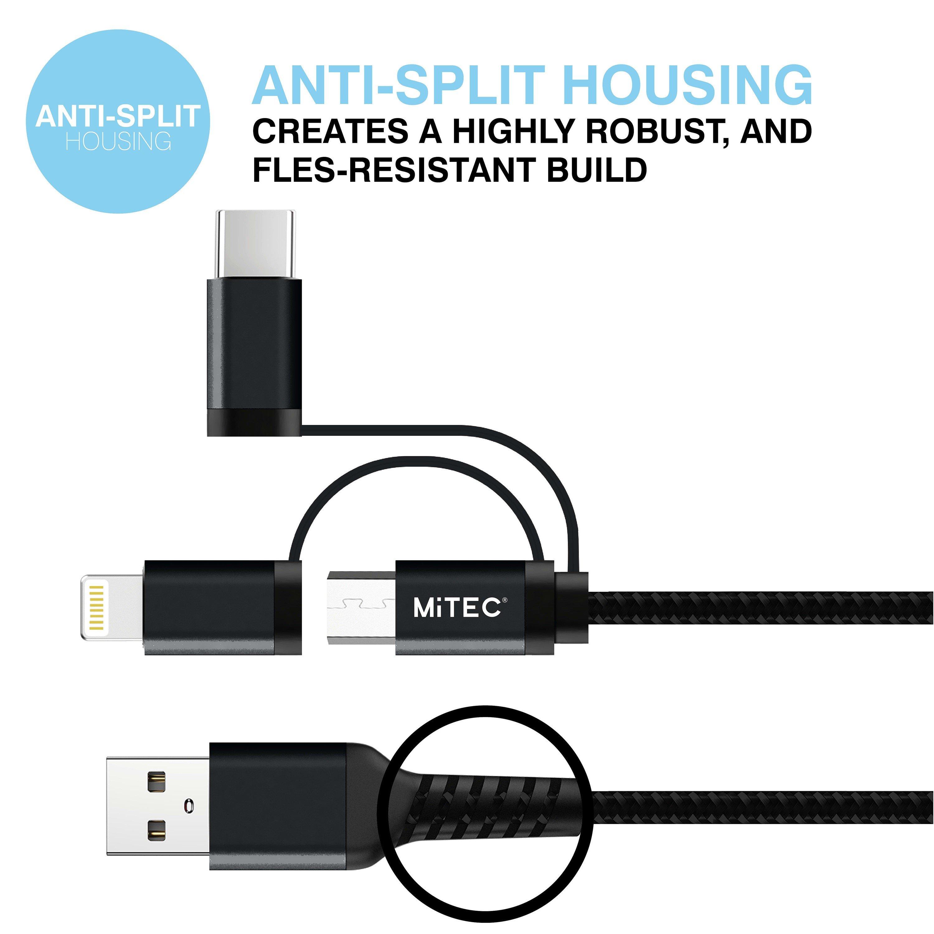 Sort - MiTEC - MITEC 1M UNIVERSAL MFI BRAIDED CABLE BLACK - 5