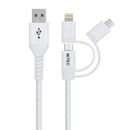 MiTEC GAME MITEC 1M UNIVERSAL MFI BRAIDED CABLE WHITE