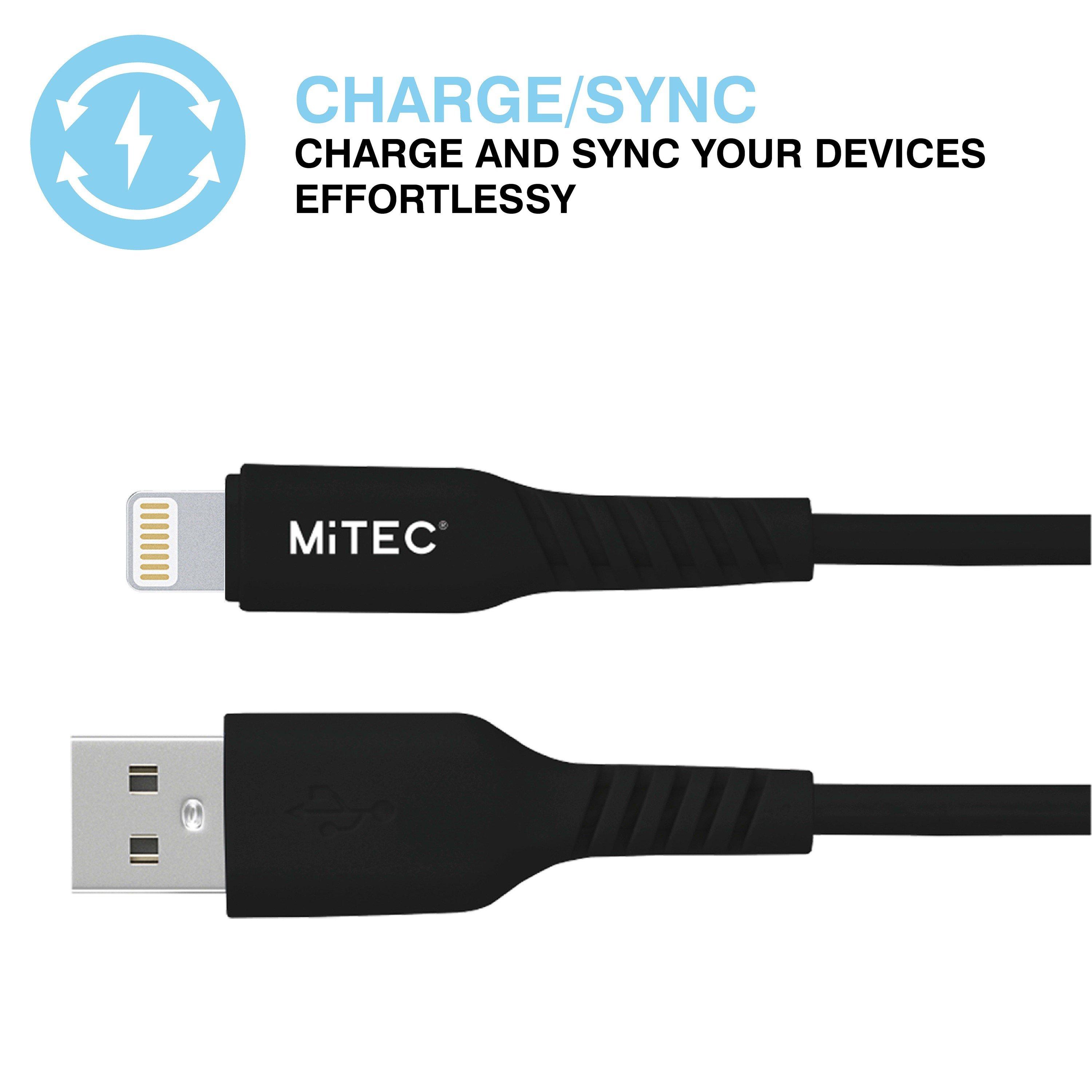 Sort - MiTEC - MITEC 2M MFI LIGHTNING CABLE BLACK - 4