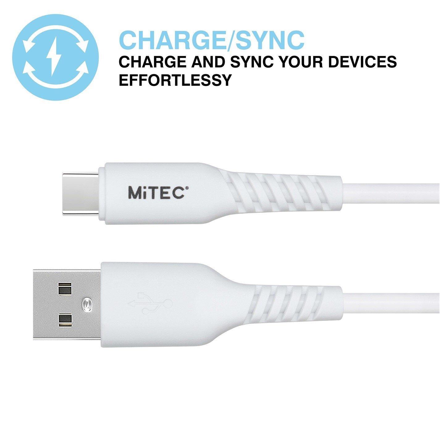 White - MiTEC - MITEC 1M USB-C CABLE WHITE - 2