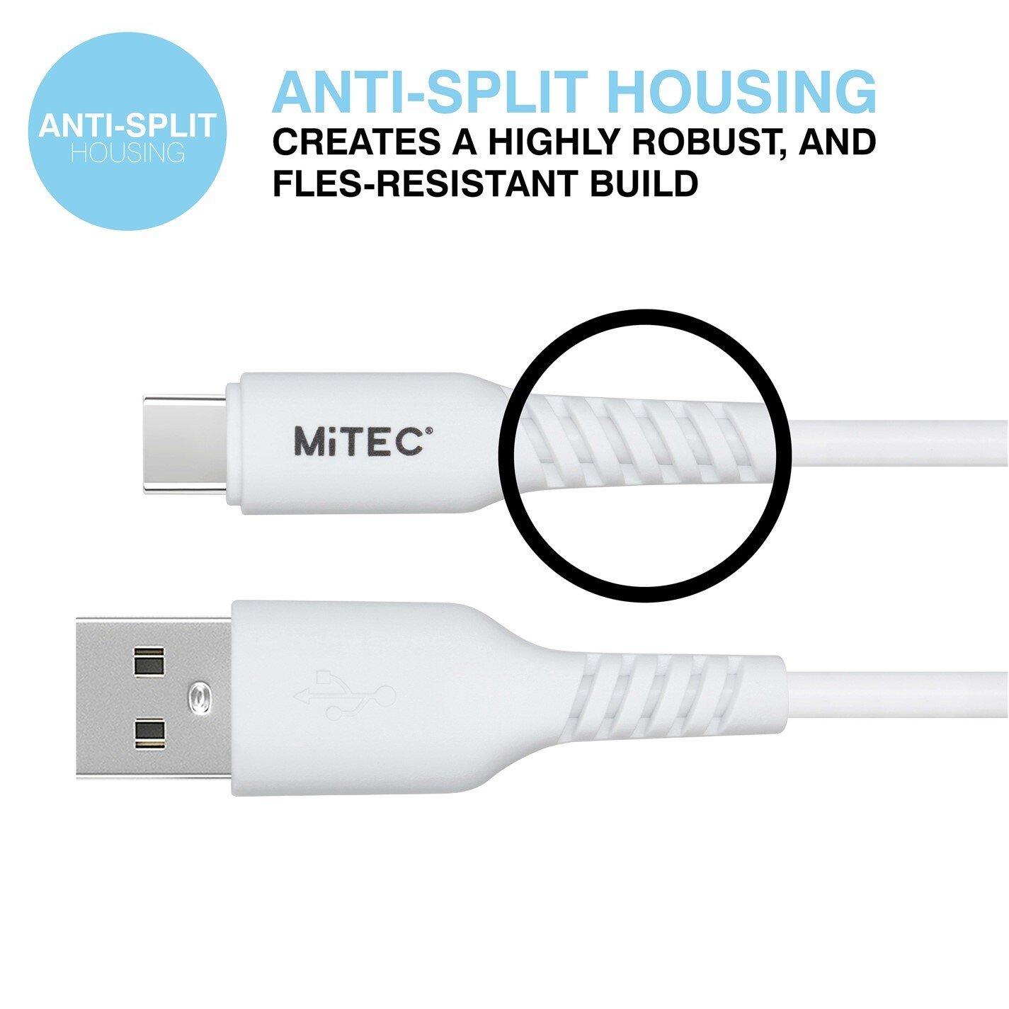 White - MiTEC - MITEC 1M USB-C CABLE WHITE - 3