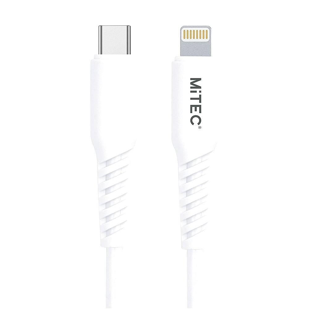 Branco - MiTEC - MITEC 1M USB-C TO MFI LIGHTNING CABLE WHITE - 1