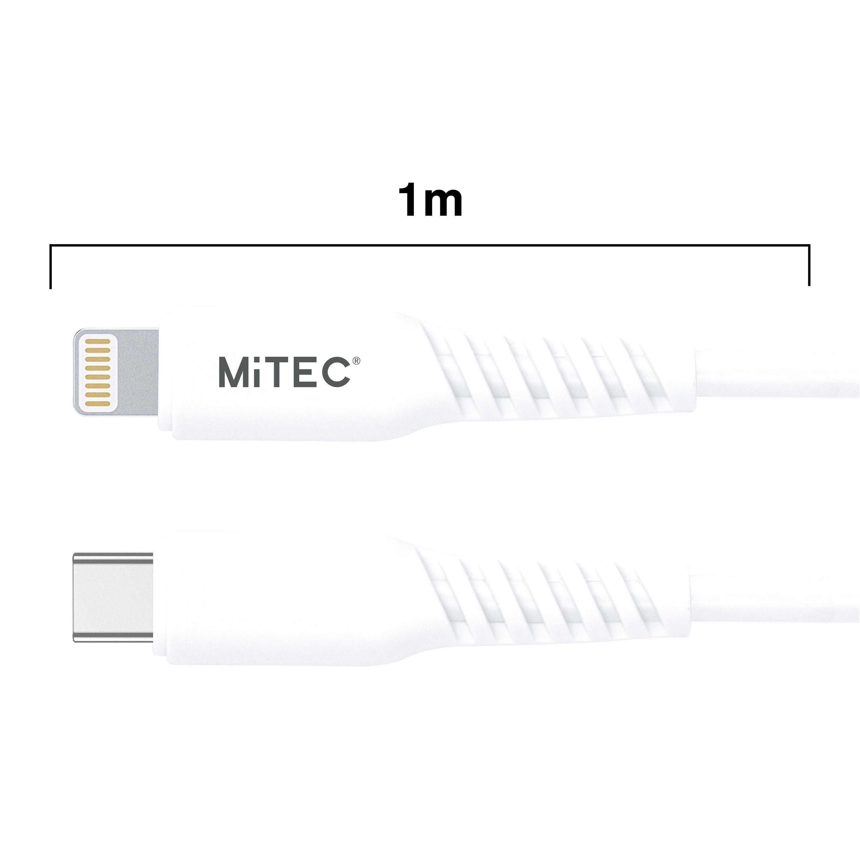 Weiß - MiTEC - MITEC 1M USB-C TO MFI LIGHTNING CABLE WHITE - 2