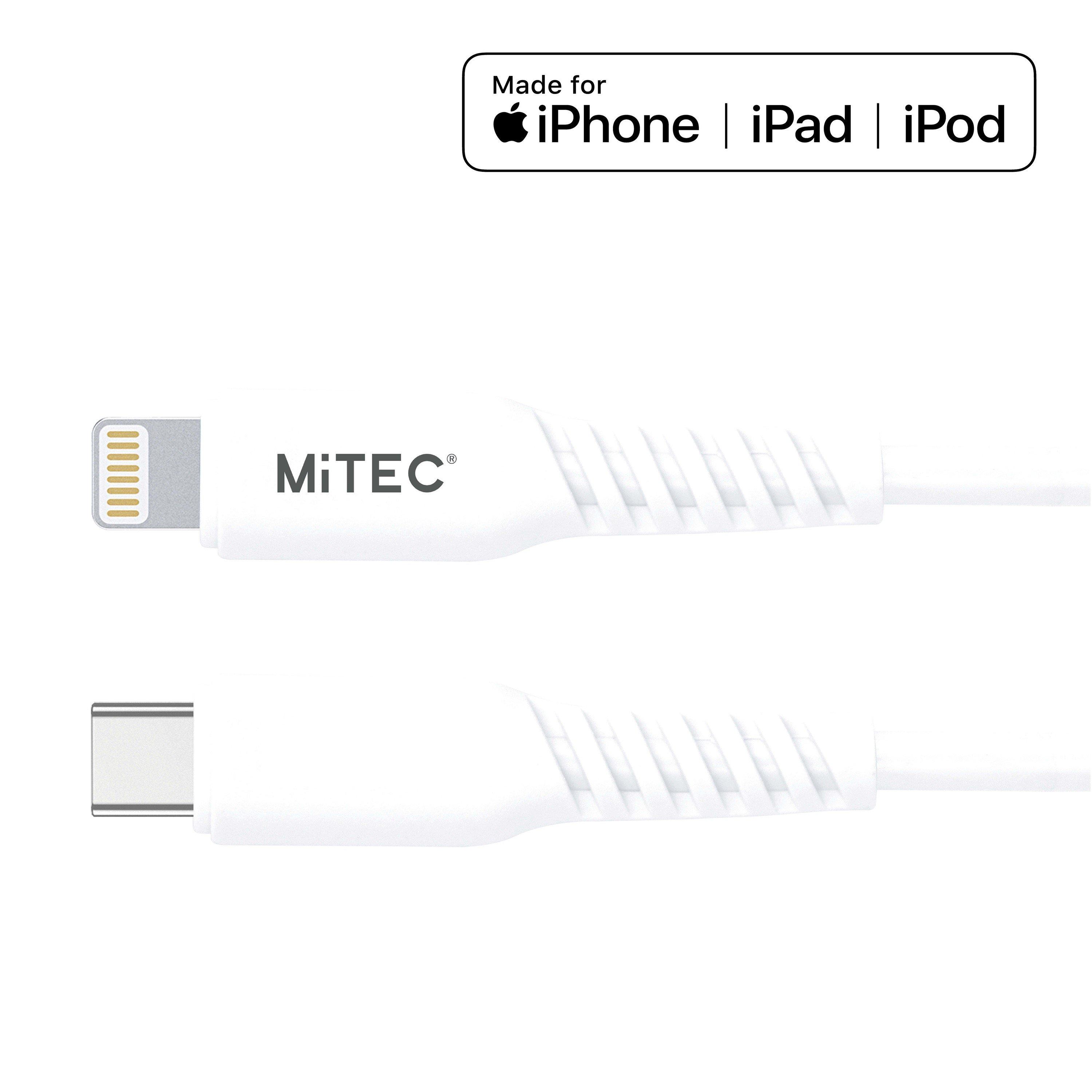 Weiß - MiTEC - MITEC 1M USB-C TO MFI LIGHTNING CABLE WHITE - 3
