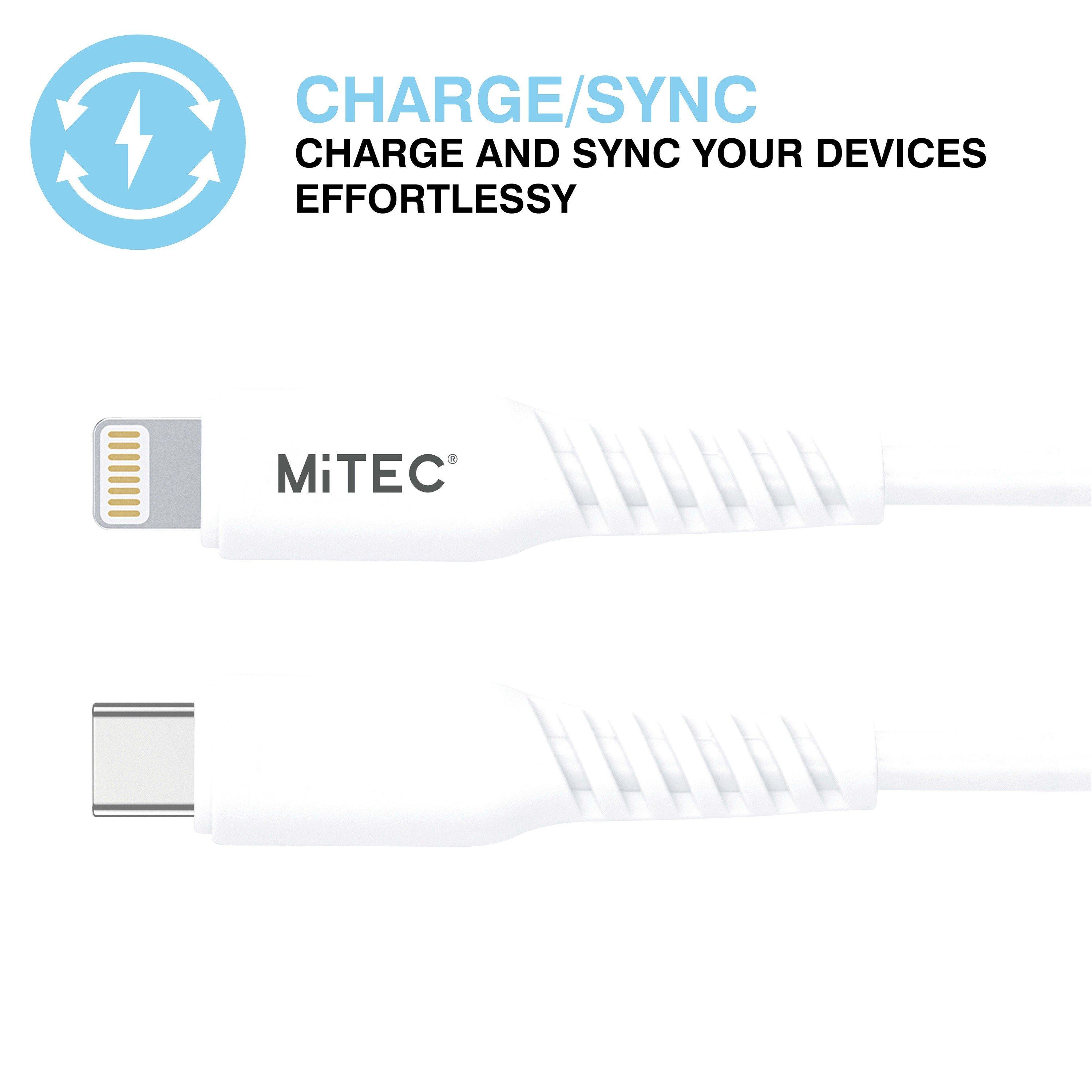 Weiß - MiTEC - MITEC 1M USB-C TO MFI LIGHTNING CABLE WHITE - 4