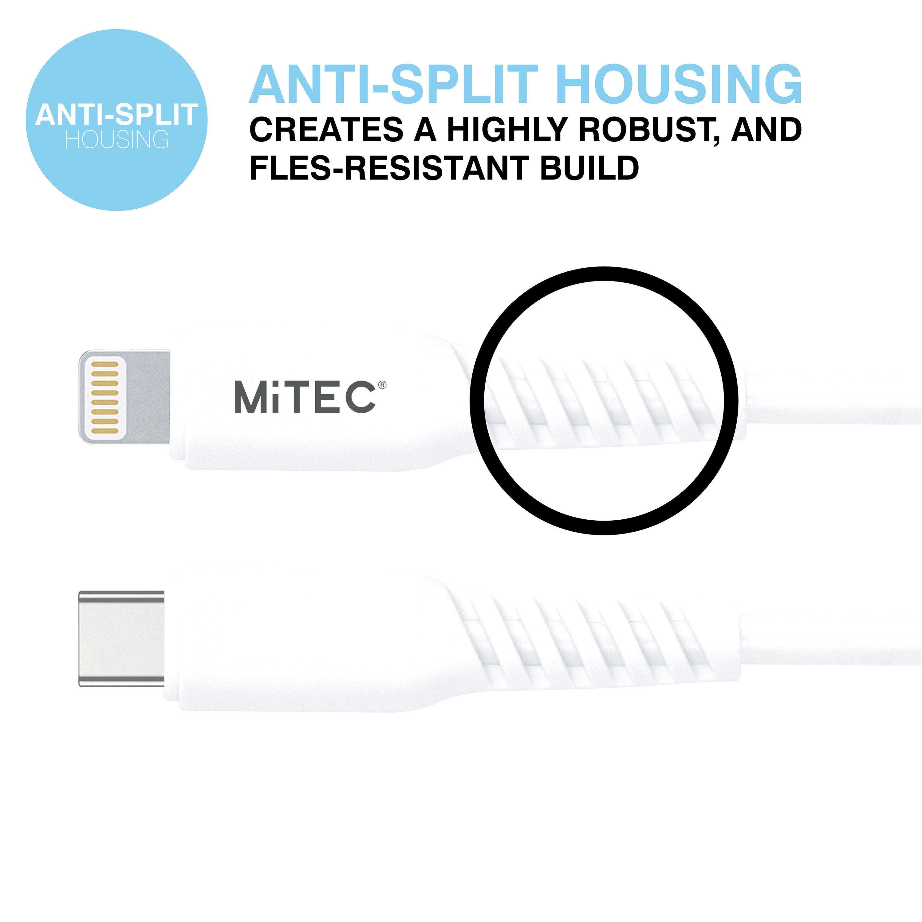 Weiß - MiTEC - MITEC 1M USB-C TO MFI LIGHTNING CABLE WHITE - 5