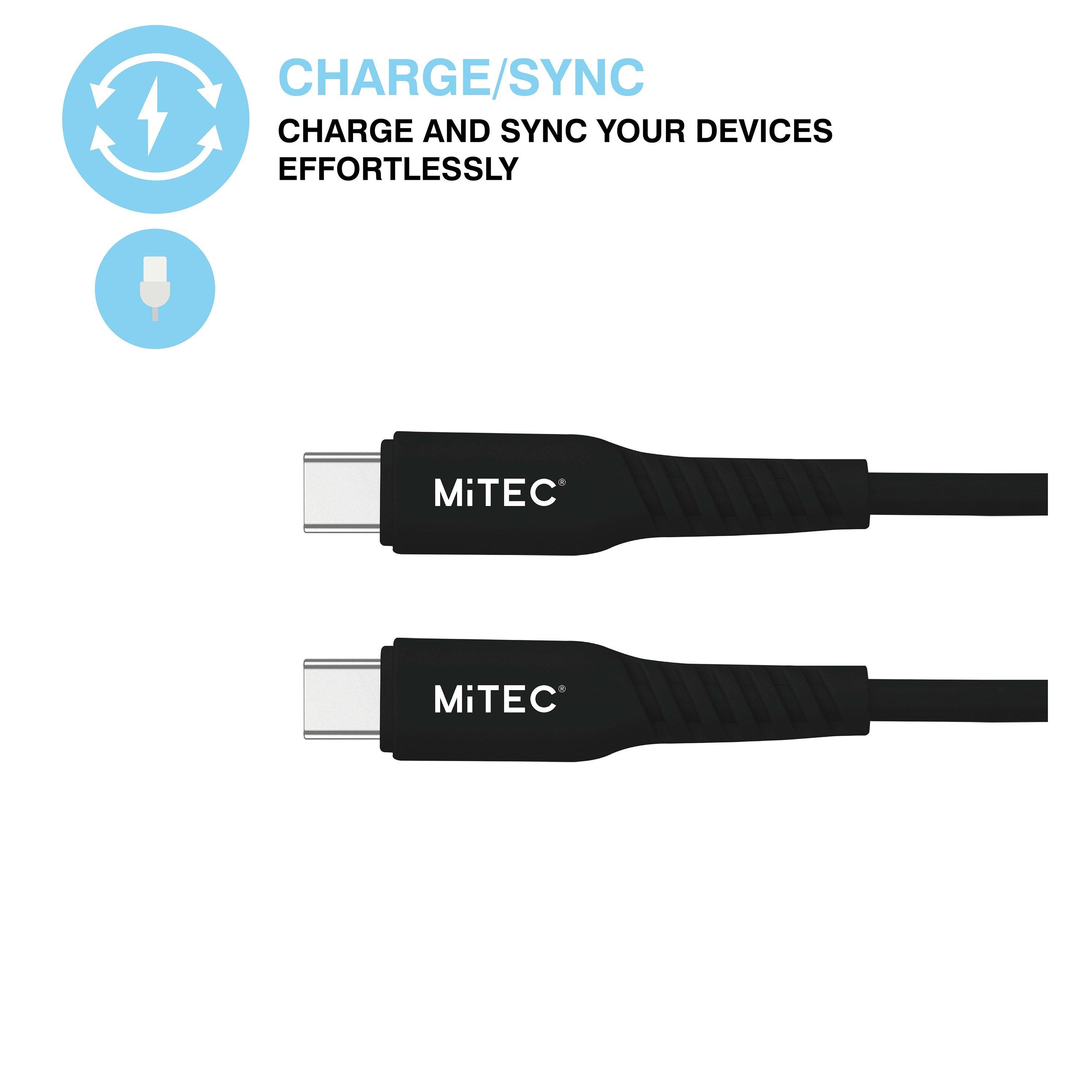 Black - MiTEC - MITEC 1M USB-C TO USB-C CABLE BLACK - 3