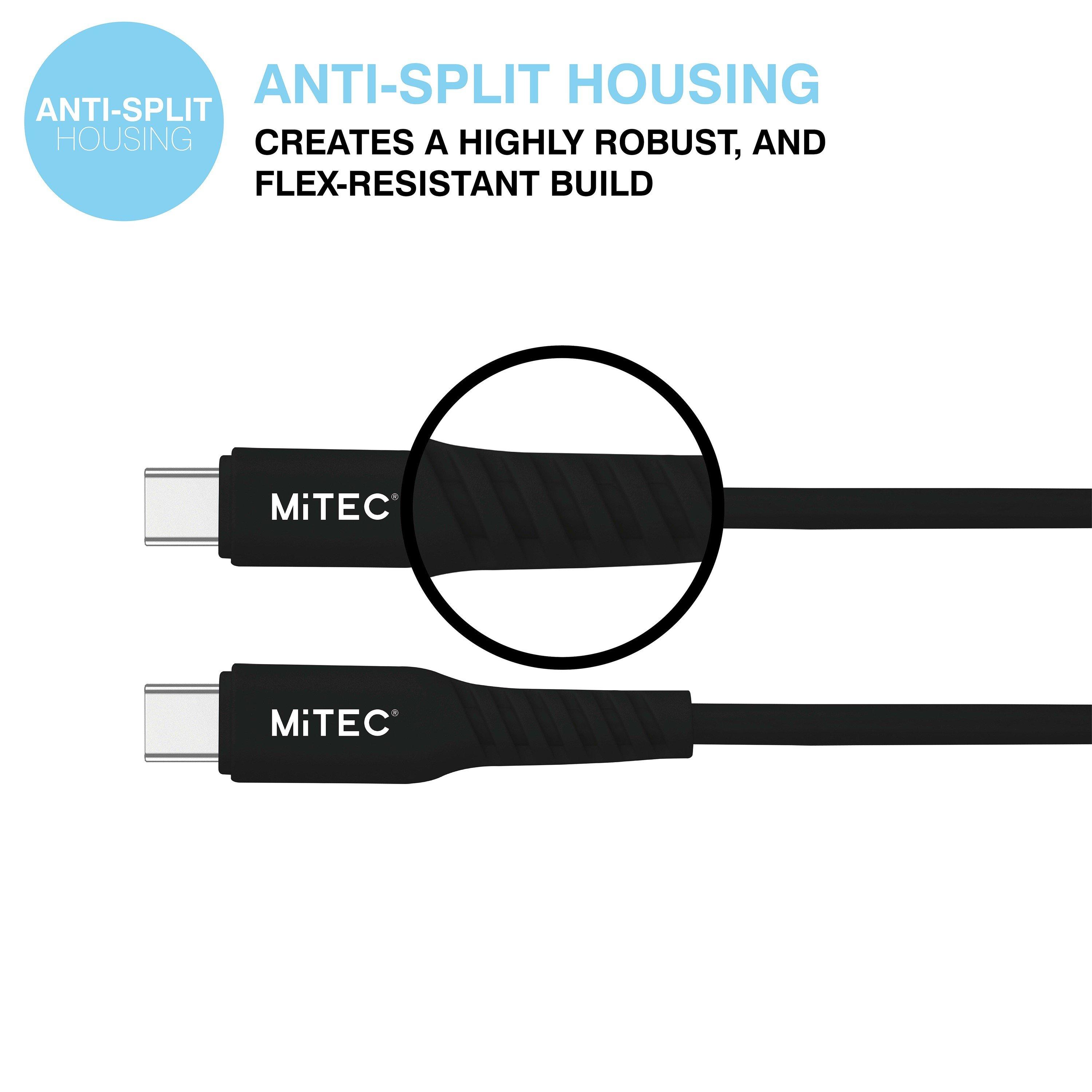 Black - MiTEC - MITEC 1M USB-C TO USB-C CABLE BLACK - 4