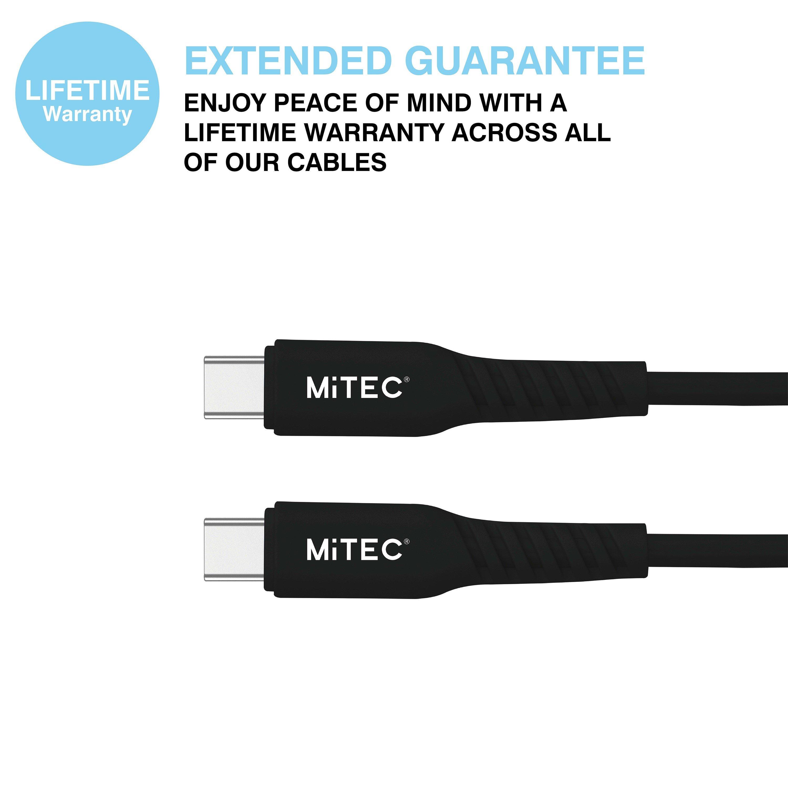 Black - MiTEC - MITEC 1M USB-C TO USB-C CABLE BLACK - 5