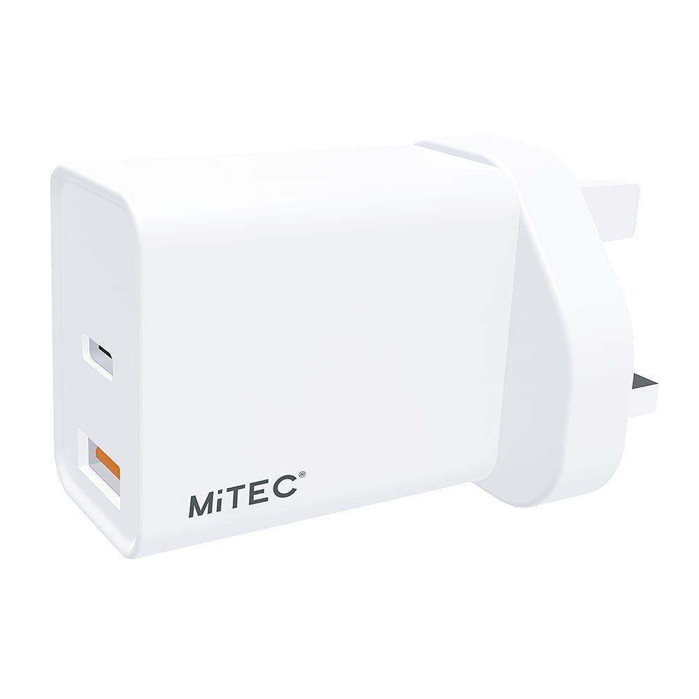 MiTEC MITEC 18W USB-C & USB-A PD MAINS CHARGER WHITE
