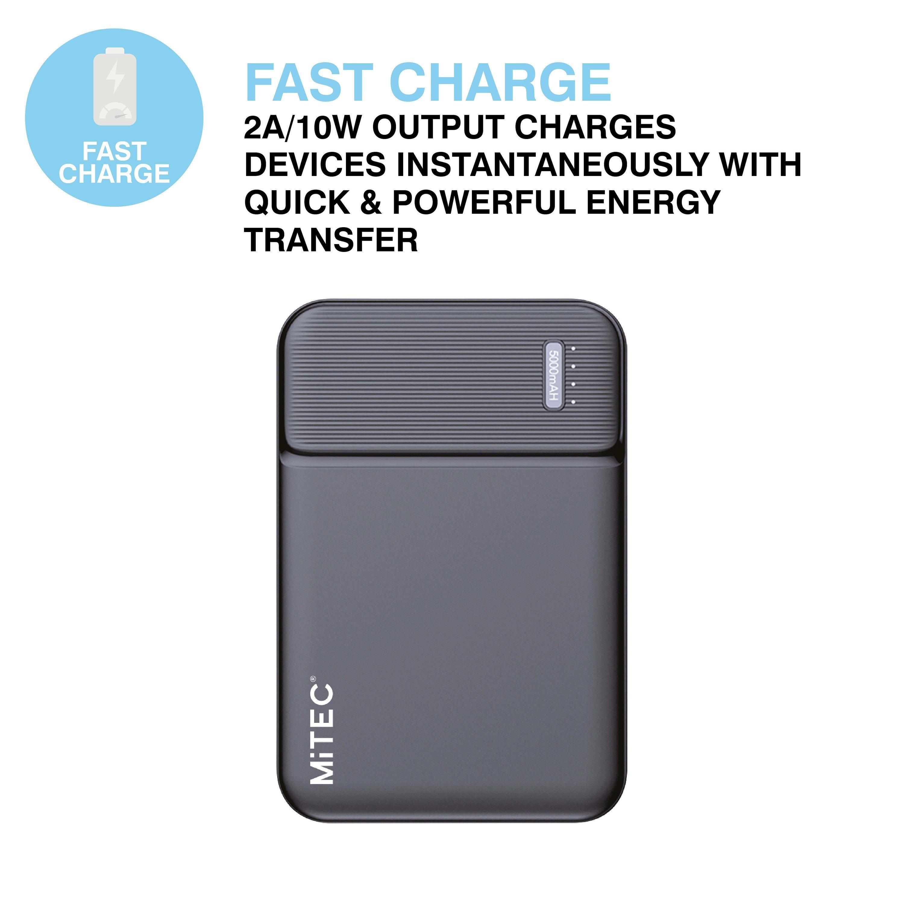 Nero - MiTEC - MITEC 5,000MAH POWER BANK BLACK - 3
