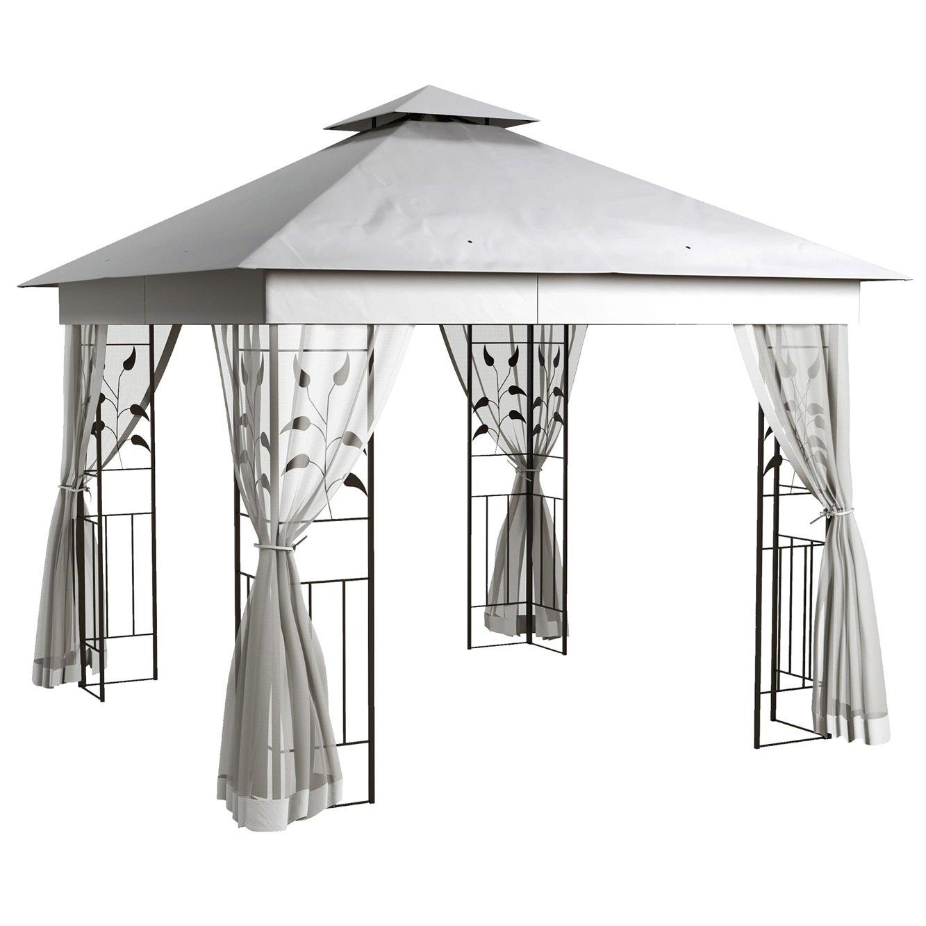 Outsunny 3(m) x 3(m) Double Roof Outdoor Gazebo
