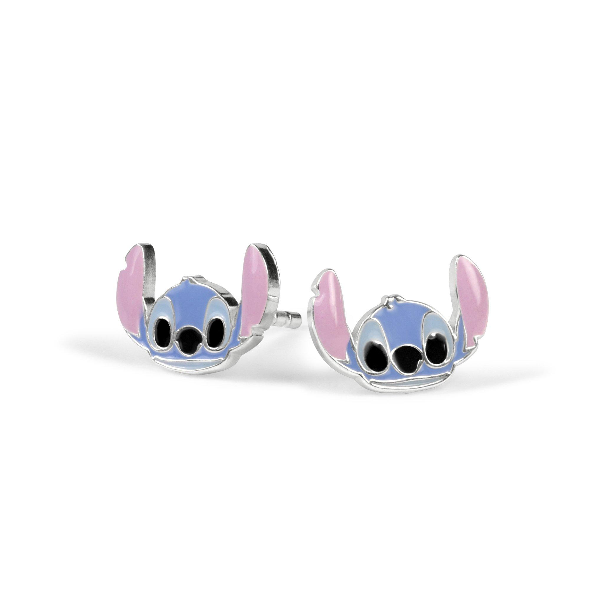 Silver - Disney Stitch - Stitch sterling silver 925 enamel stud earrings - 1