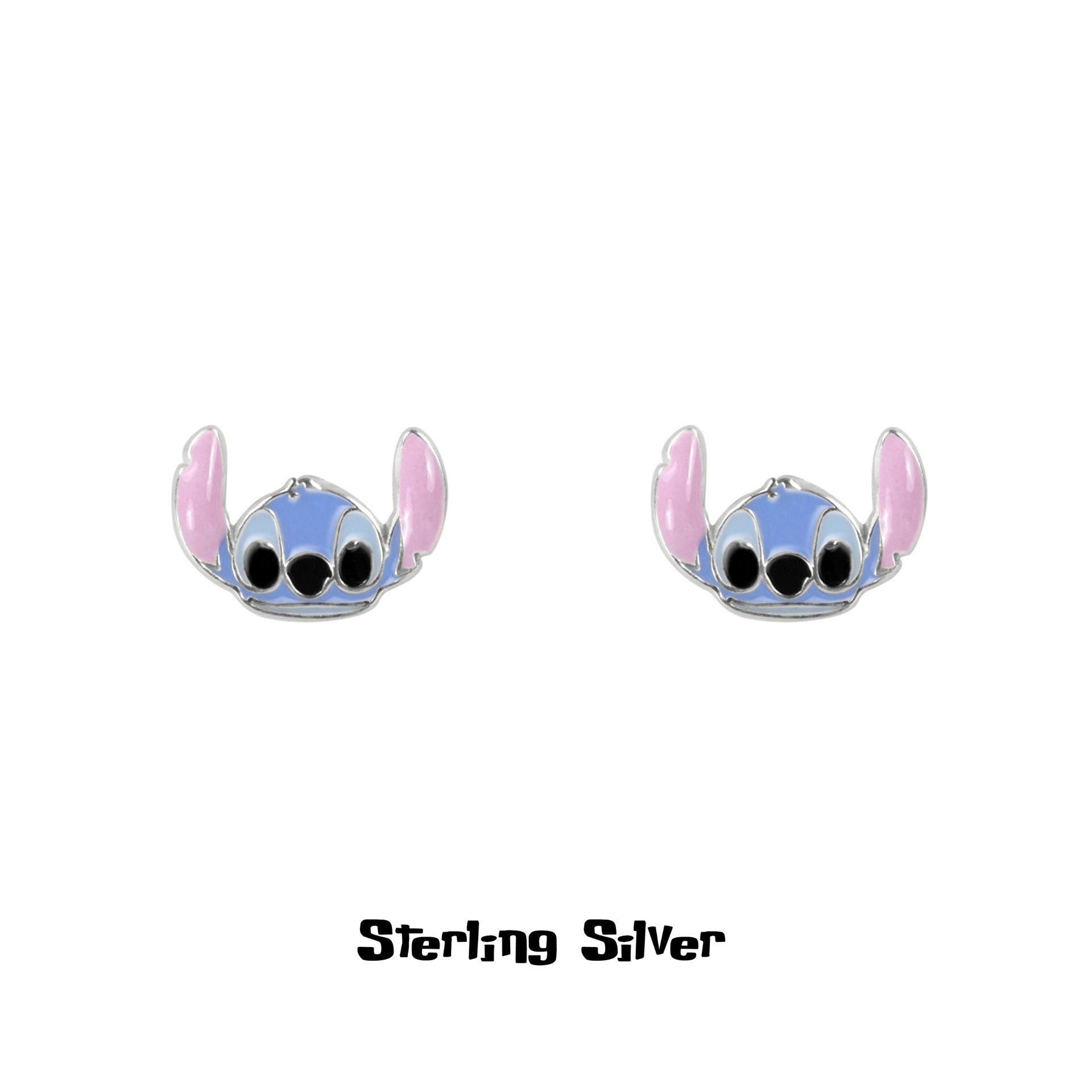 Silver - Disney Stitch - Stitch sterling silver 925 enamel stud earrings - 2