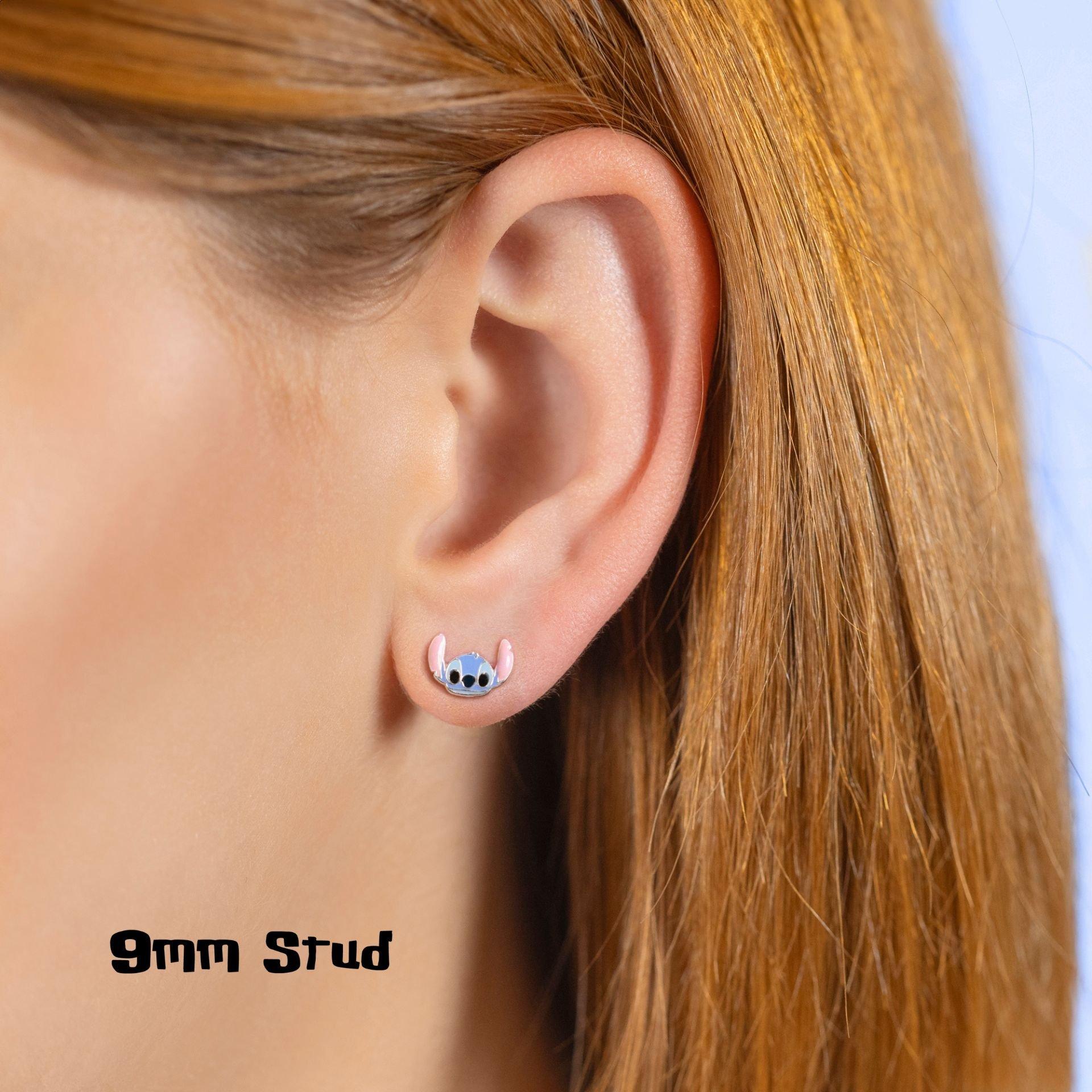 Silver - Disney Stitch - Stitch sterling silver 925 enamel stud earrings - 3