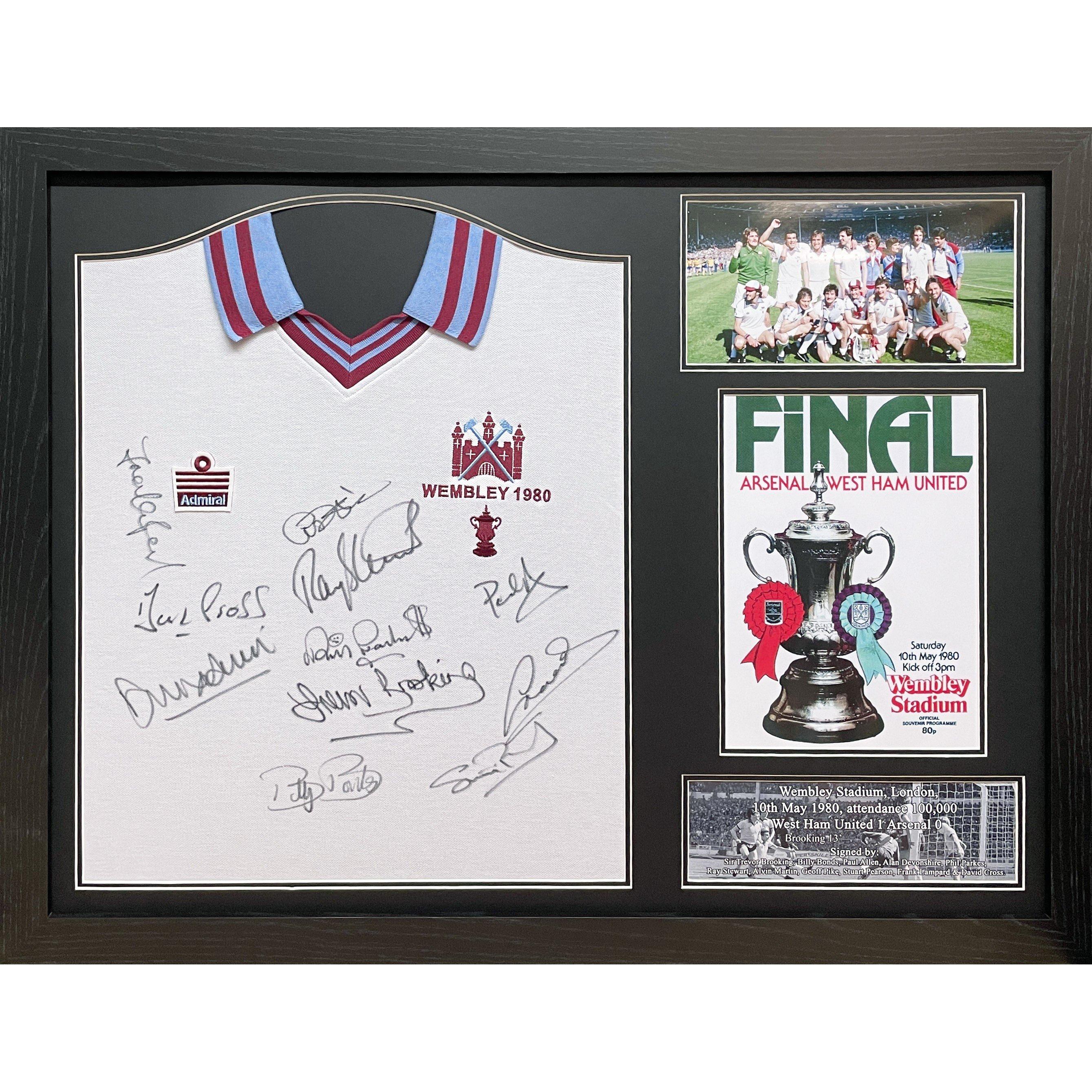 Claret - AllStarSignings Ltd - West Ham Utd 1980 FA Cup Winners signed & framed s - 1
