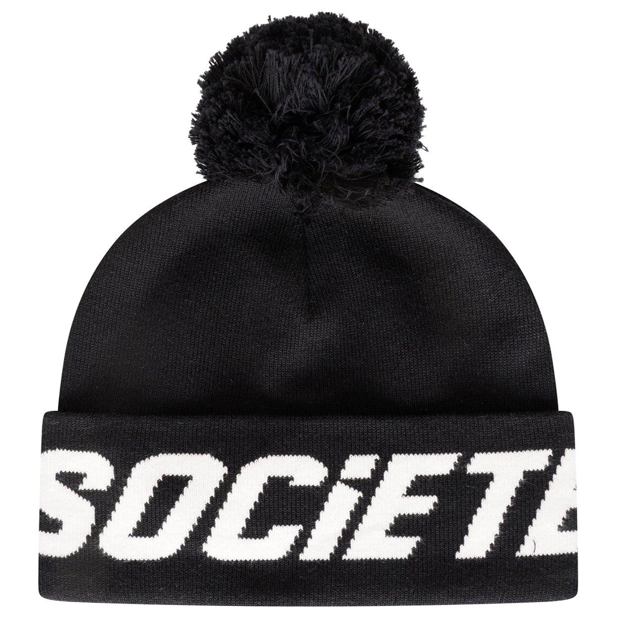 Black/White - Societe Noir - Men's Logo Beanie - 1