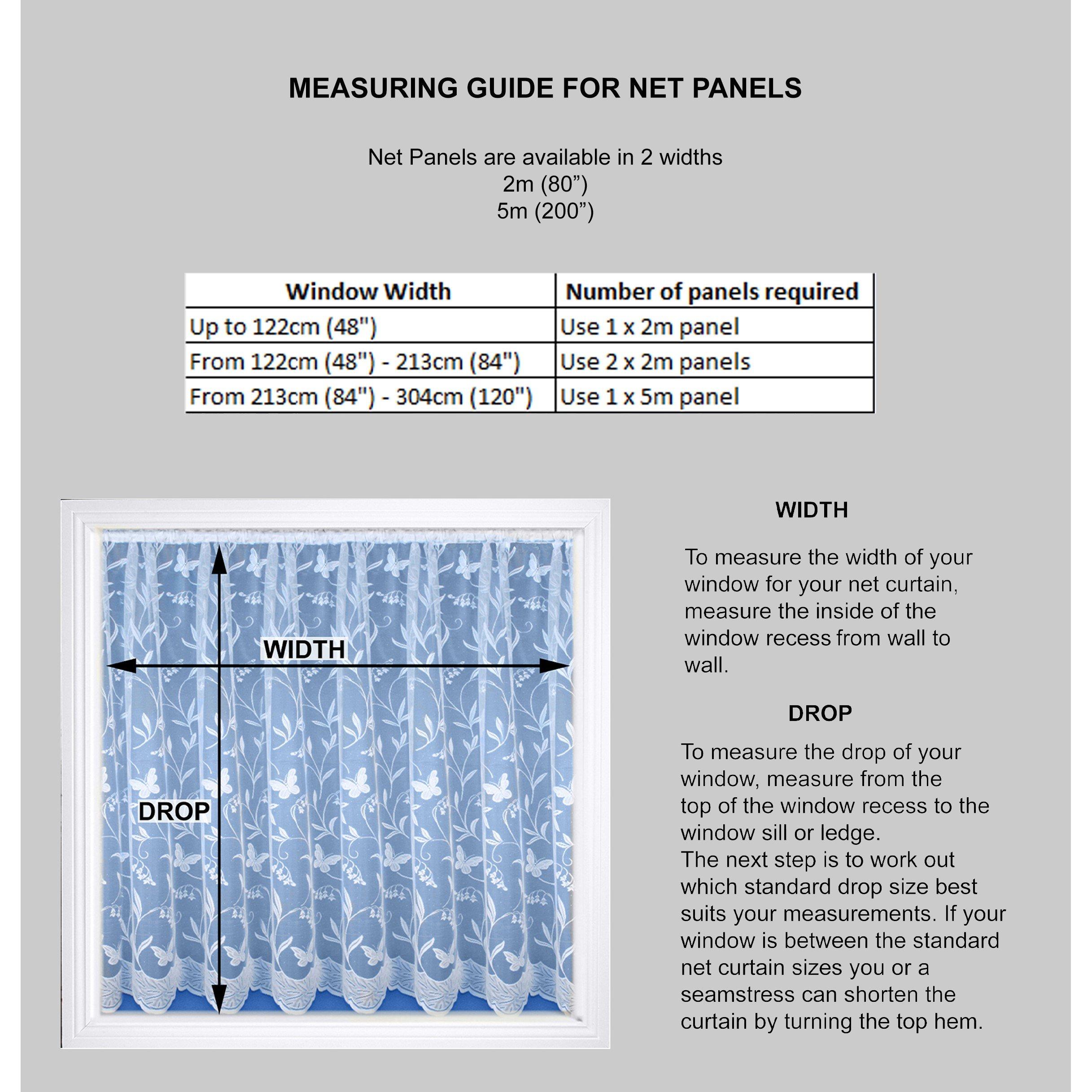 White - Enhanced Living - Albany Plain Net Cut Panel - 3