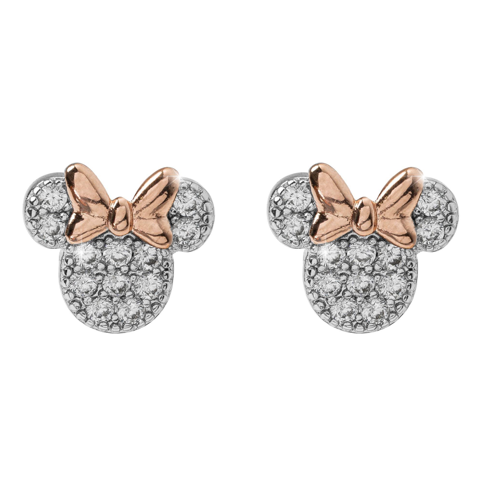 Silver - Minnie Mouse - Minnie Mouse two tone necklace & stud earring set - 4