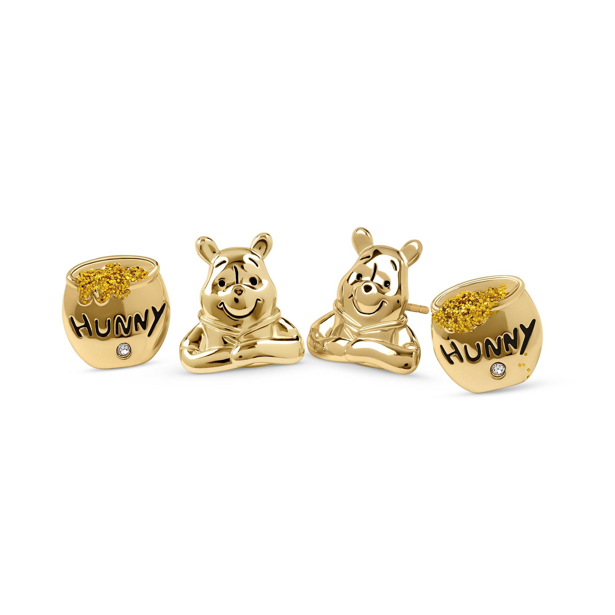 Gold - Winnie The Pooh - Winnie the Pooh gold plated earring set - 2