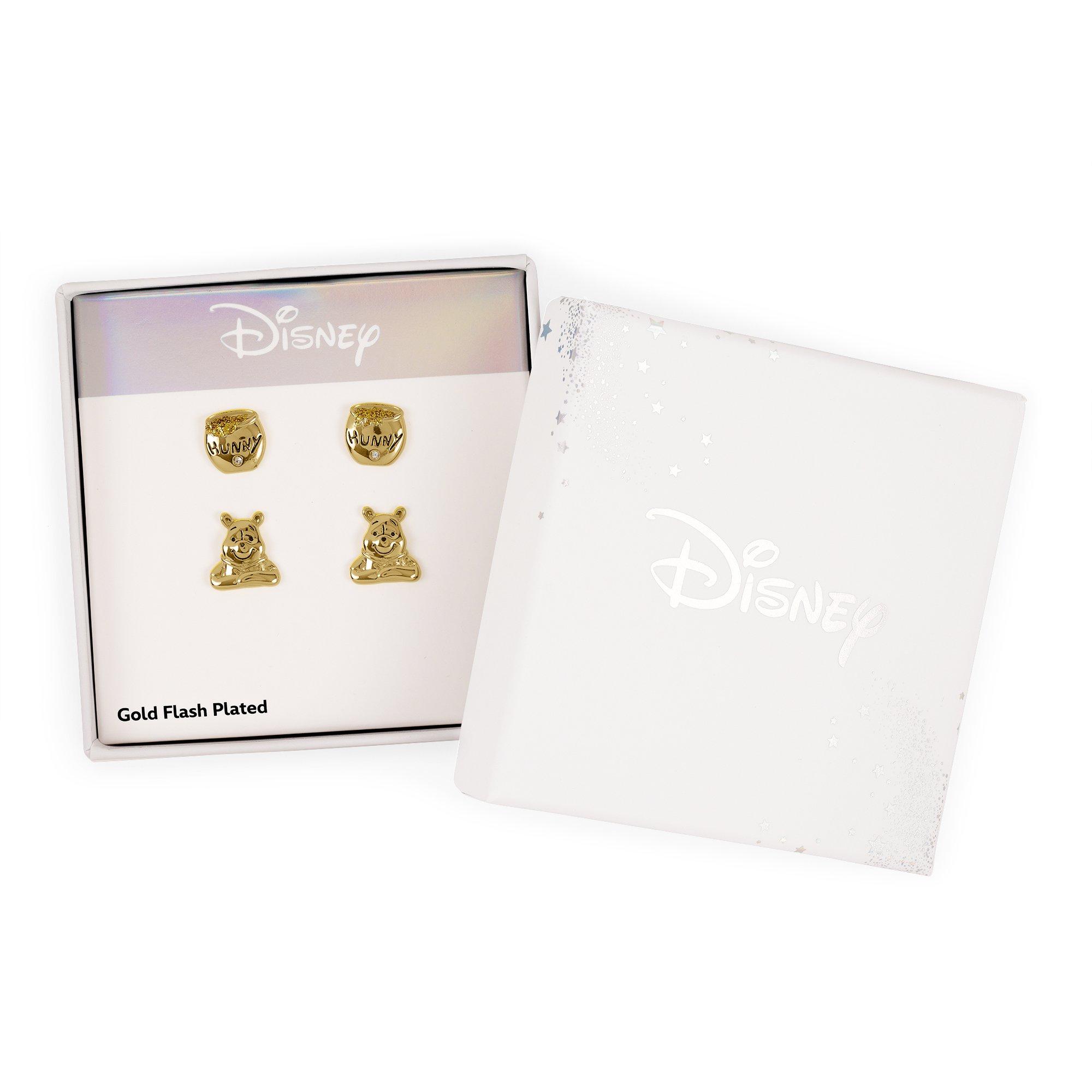 Gold - Winnie The Pooh - Winnie the Pooh gold plated earring set - 4