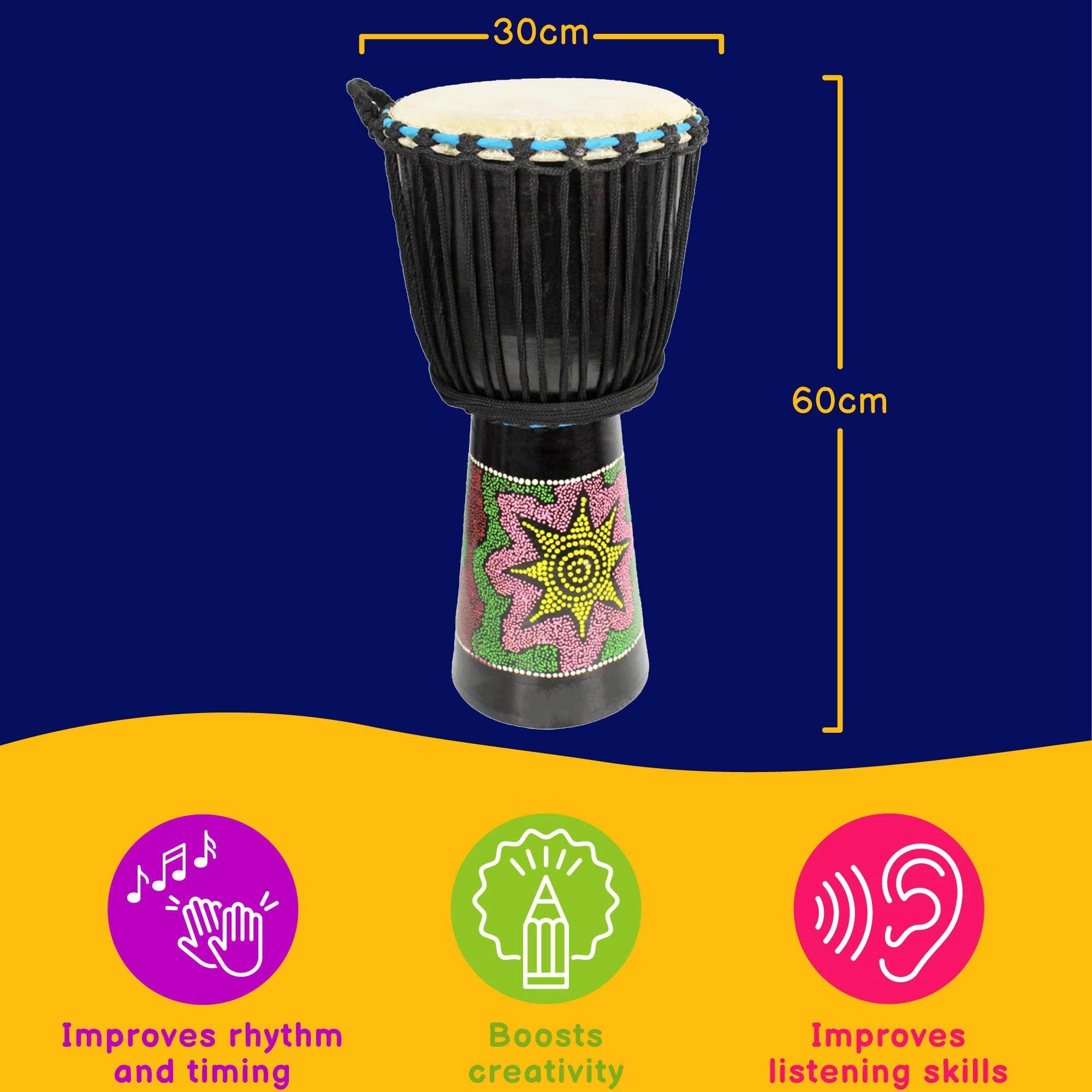 Multi - A-Star - A-Star 10 inch Painted Djembe - 3