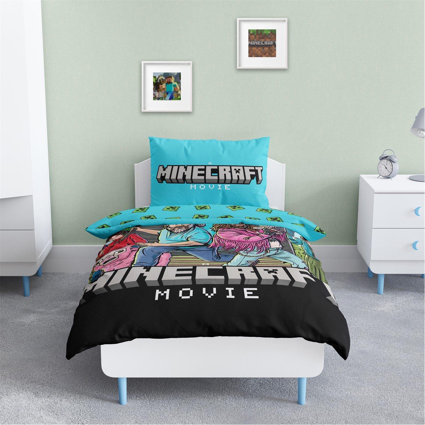 Multi - Minecraft - Movie Squad Single Panel Duvet - 1