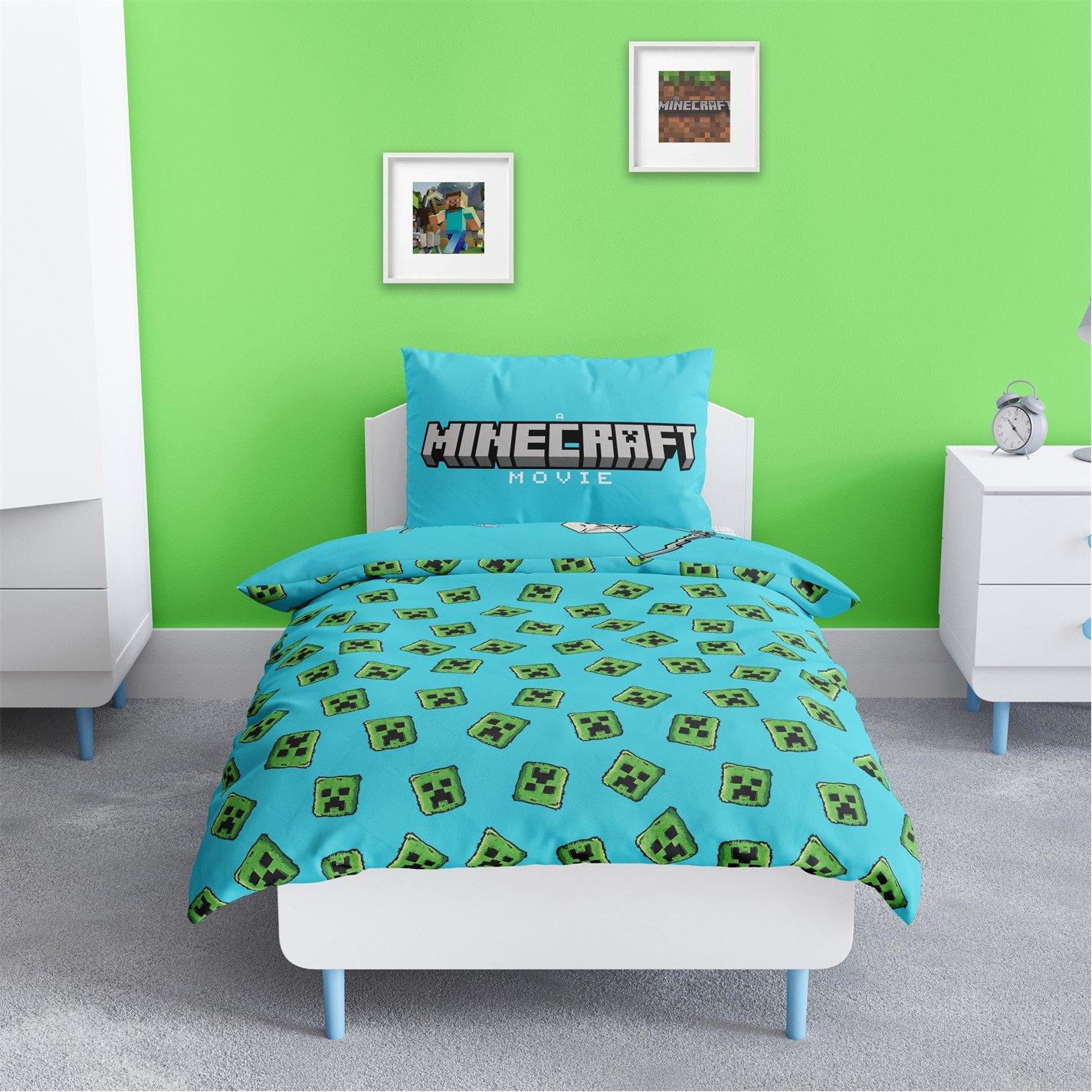 Multi - Minecraft - Movie Squad Single Panel Duvet - 2
