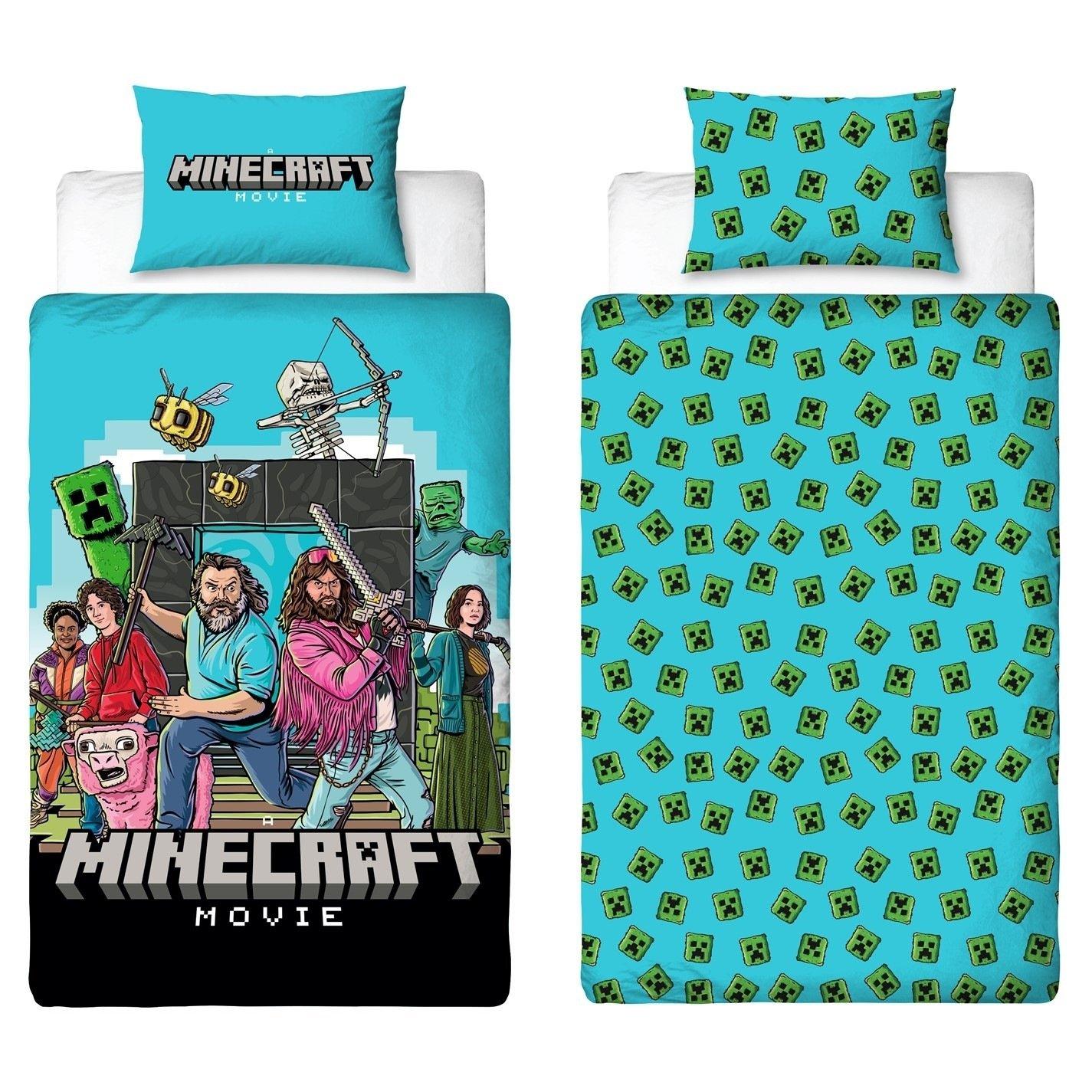 Multi - Minecraft - Movie Squad Single Panel Duvet - 4