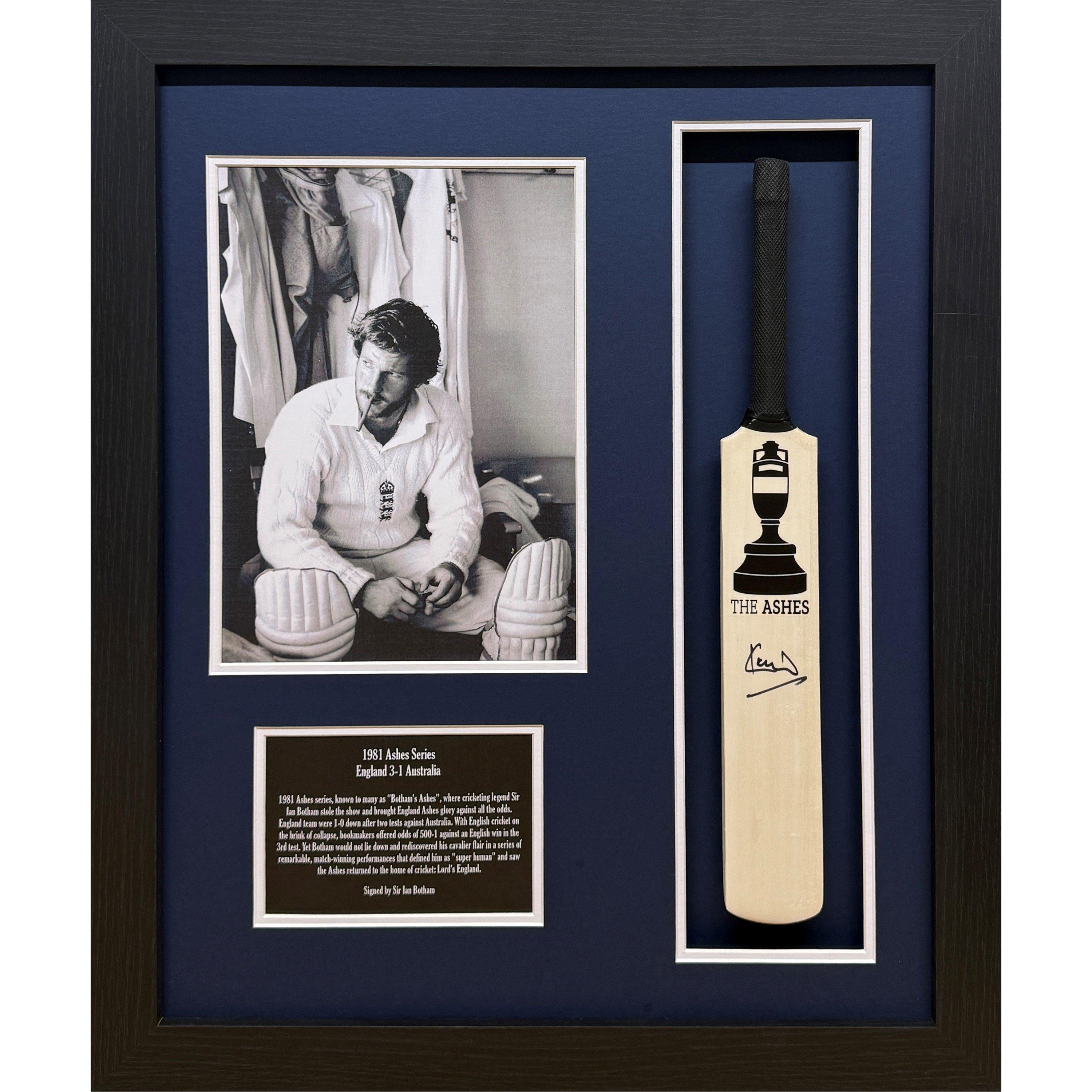 White - AllStarSignings Ltd - Ian Botham signed & framed mini cricket bat - 1