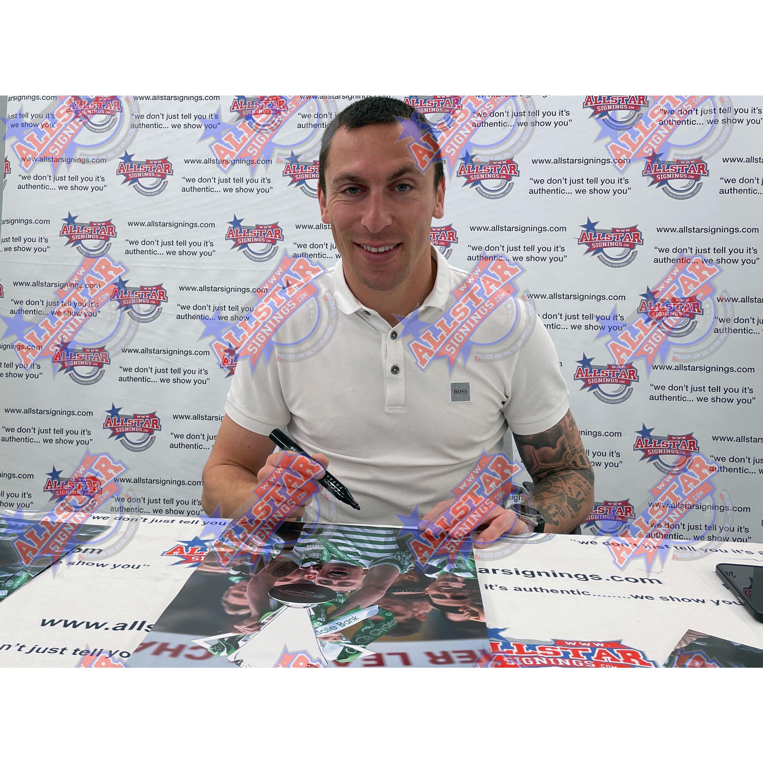 Green - AllStarSignings Ltd - Scott Brown signed & framed Celtic photo - 2