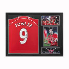 AllStarSignings Ltd Robbie Fowler signed & framed Liverpool shirt