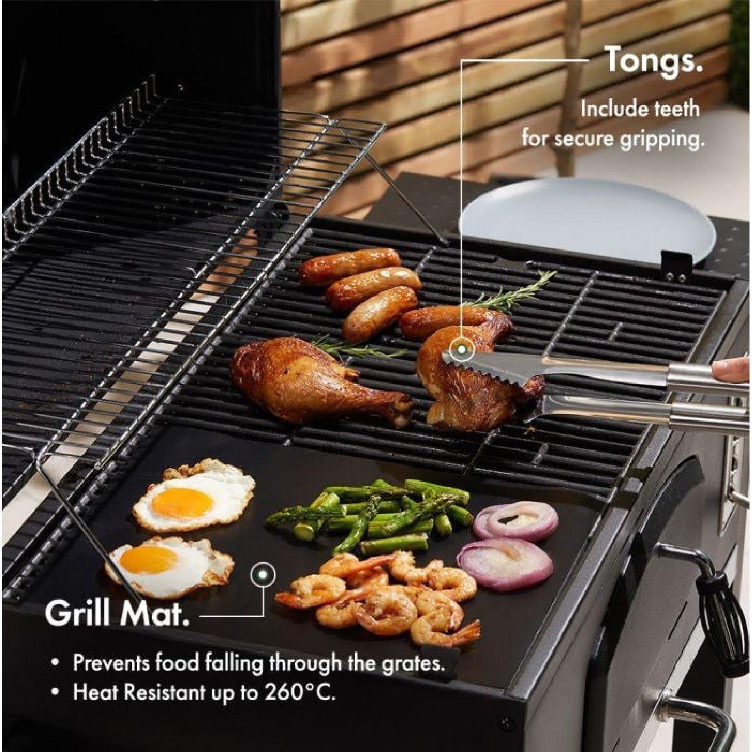 Silver - VonHaus - VonHaus - 20pc BBQ Tool Set with Nylon Case - 2