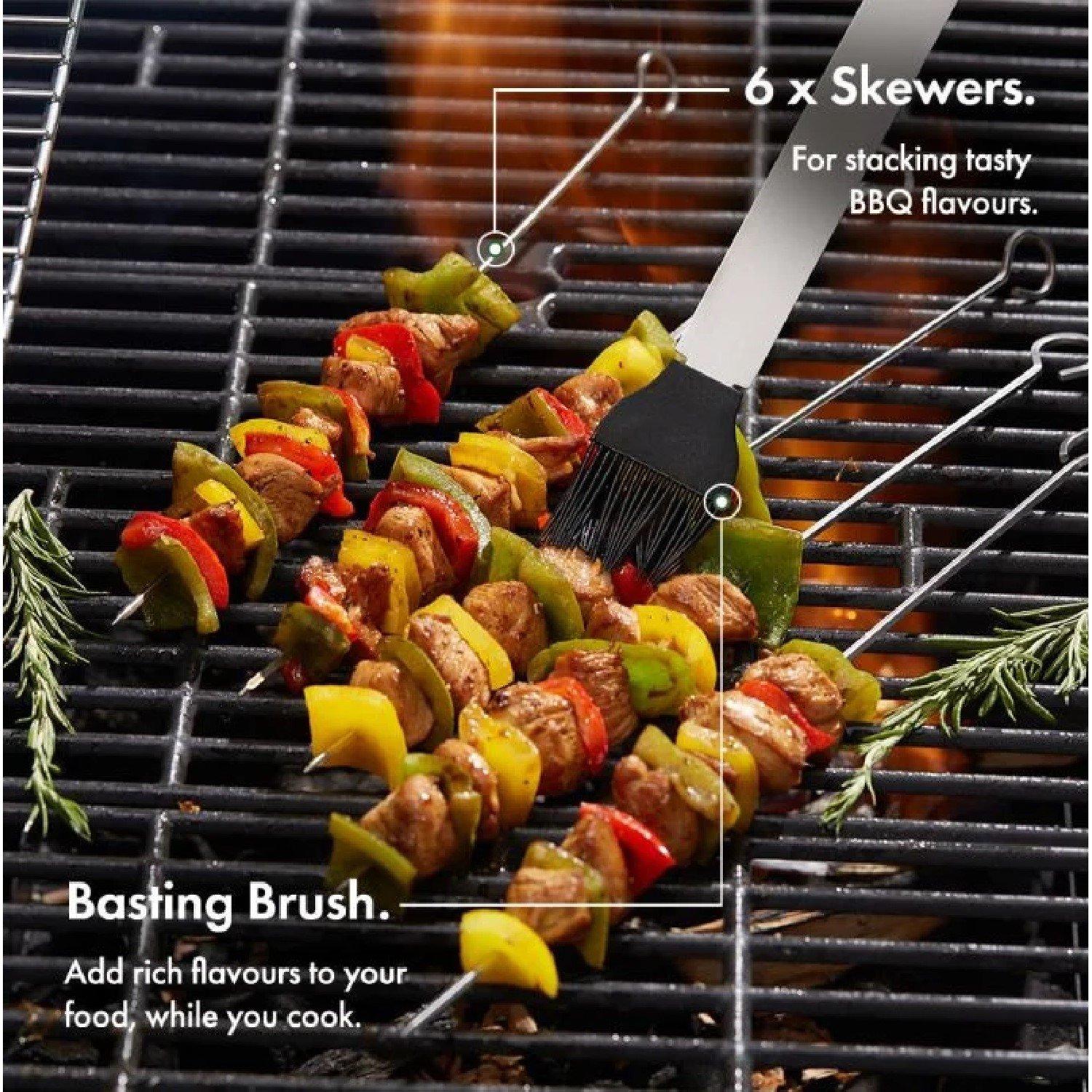 Silver - VonHaus - VonHaus - 20pc BBQ Tool Set with Nylon Case - 4