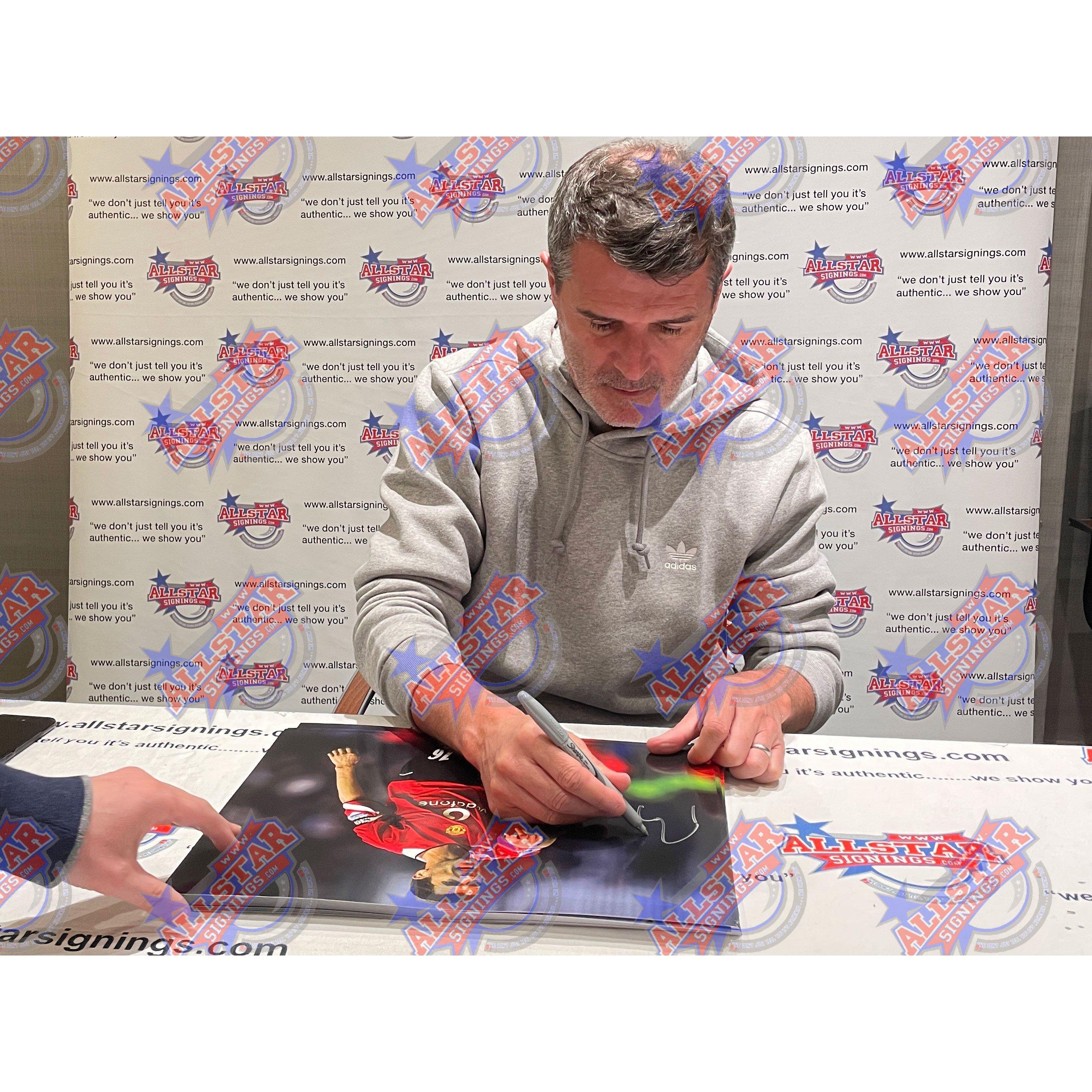 Red - AllStarSignings Ltd - Roy Keane signed & framed Manchester United photo - 2