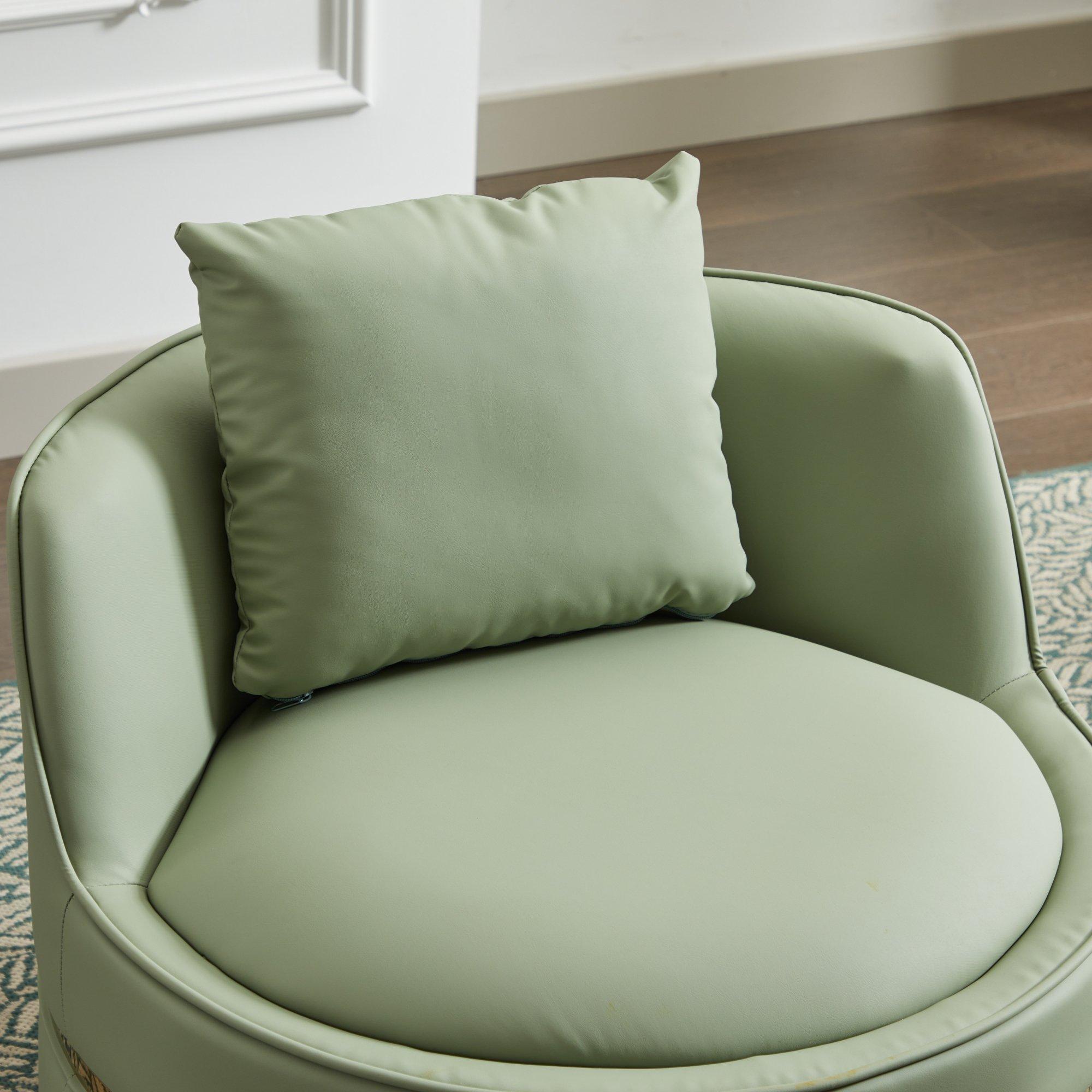 Green - Urban Meuble - Modern Swivel Barrel Accent Chair - 12