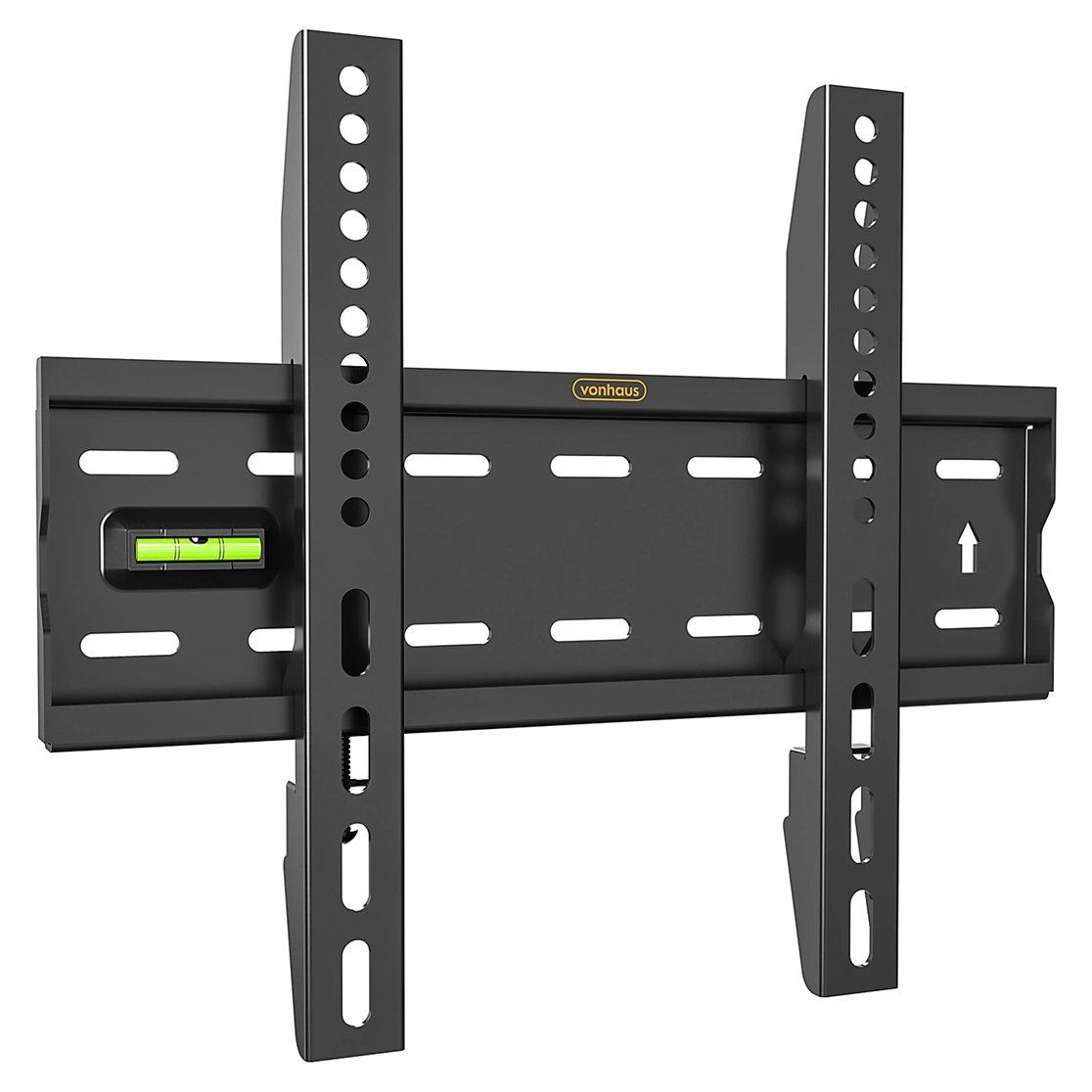 Black - VonHaus - 15-42 inch Flat-to-Wall TV Bracket - 1