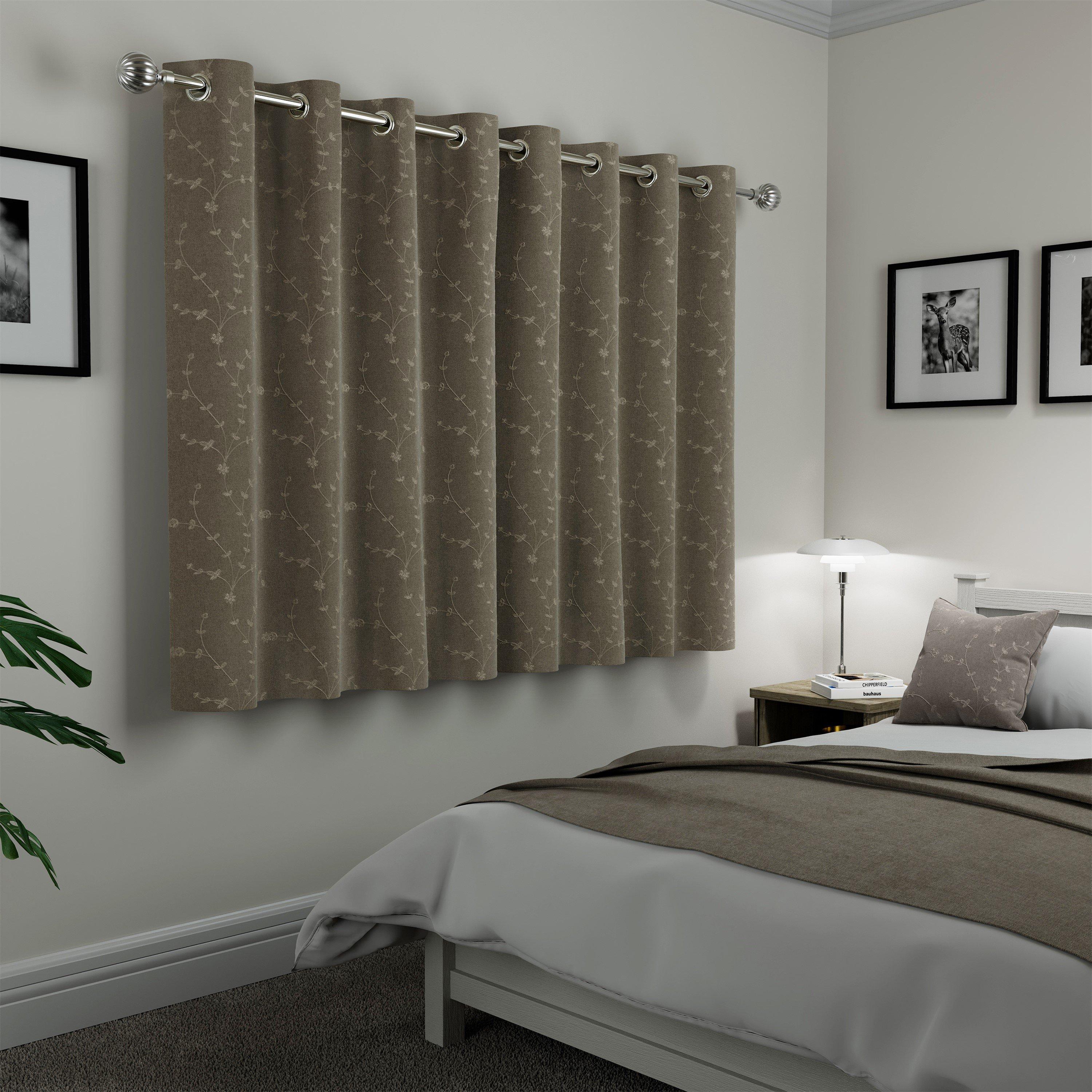 Natural - Enhanced Living - Tivoli Natural Floral Embroidery Blackout Curtains - 5