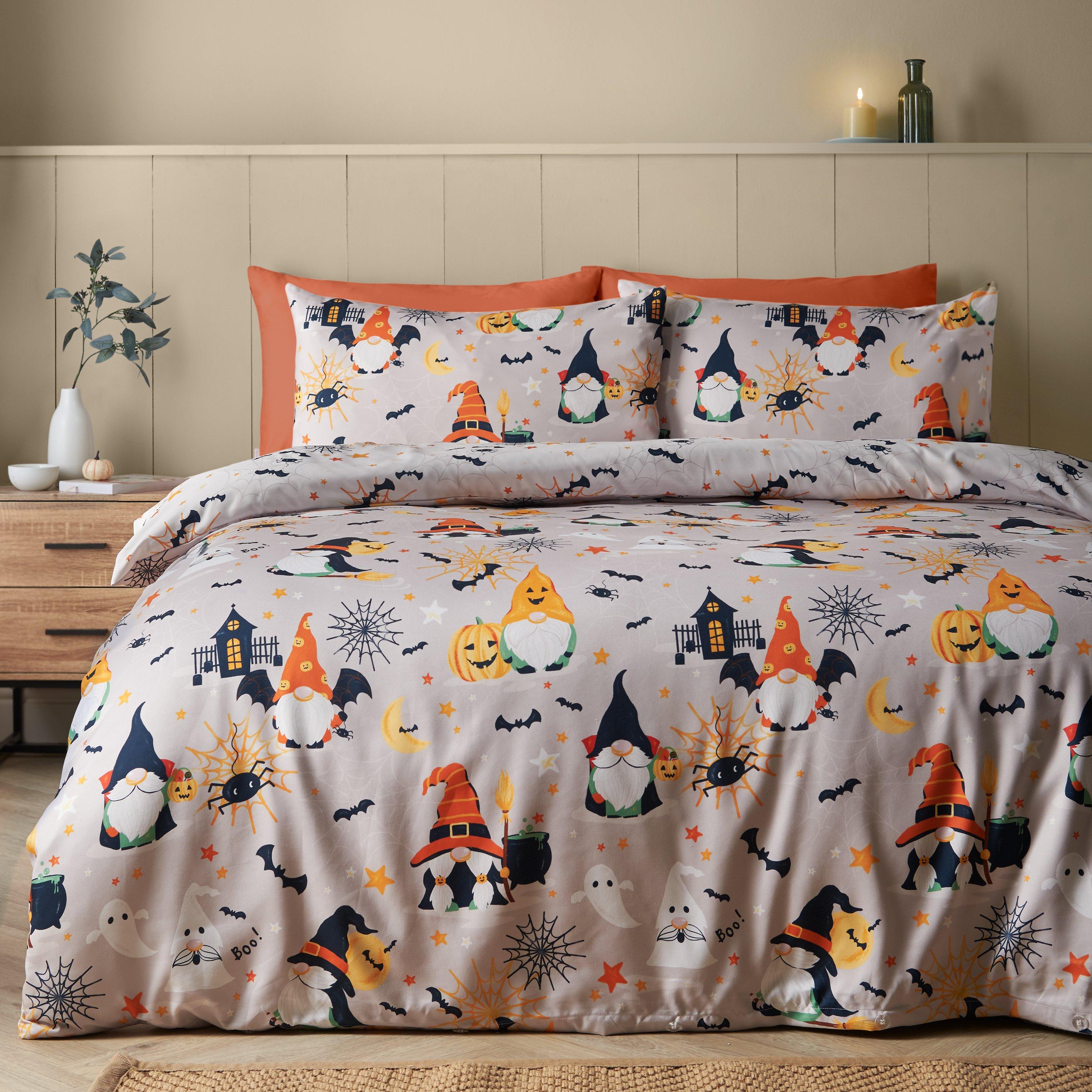 Natural - Catherine Lansfield - Halloween Gonks So Soft Reversible Duvet Cover Set - 1