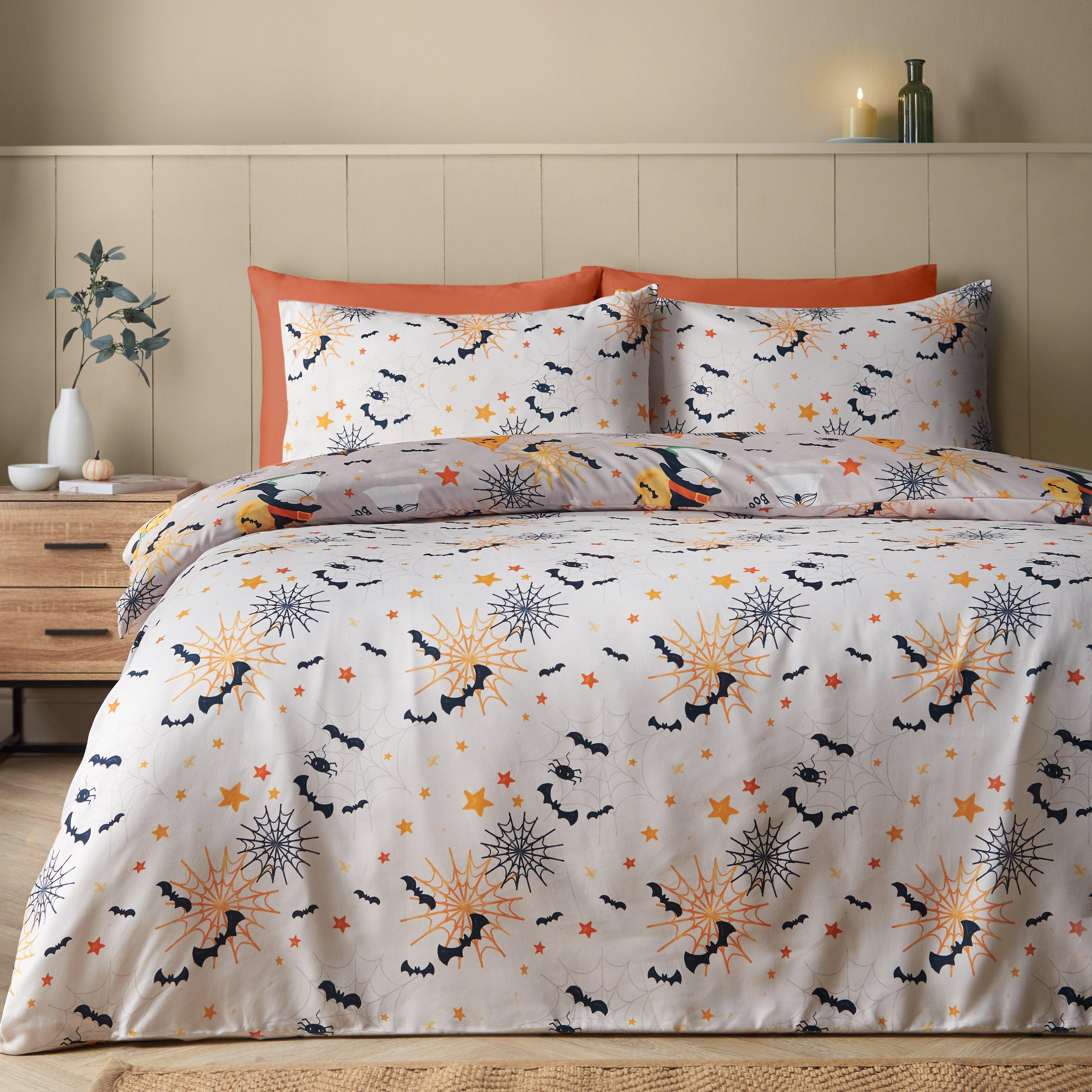 Natural - Catherine Lansfield - Halloween Gonks So Soft Reversible Duvet Cover Set - 2