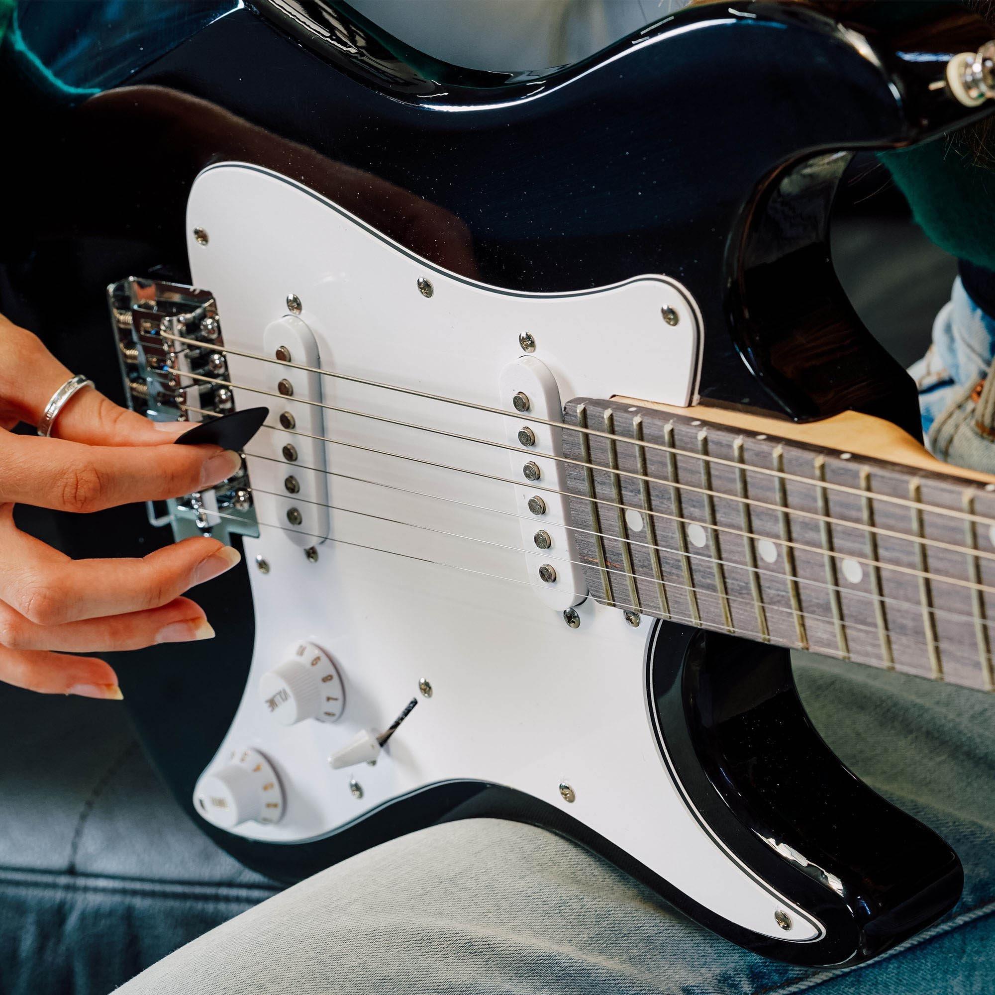 Black - 3rd Avenue - 3rd Avenue 3/4 Size Electric Guitar Pack - Blue - 6