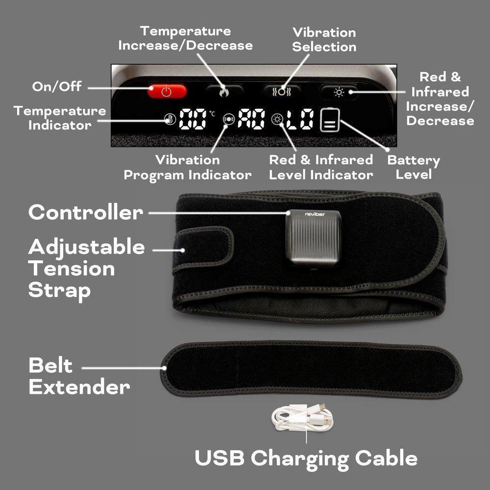 Black - Reviber - Reviber Zen Physio Lower Back Therapy Belt - 4