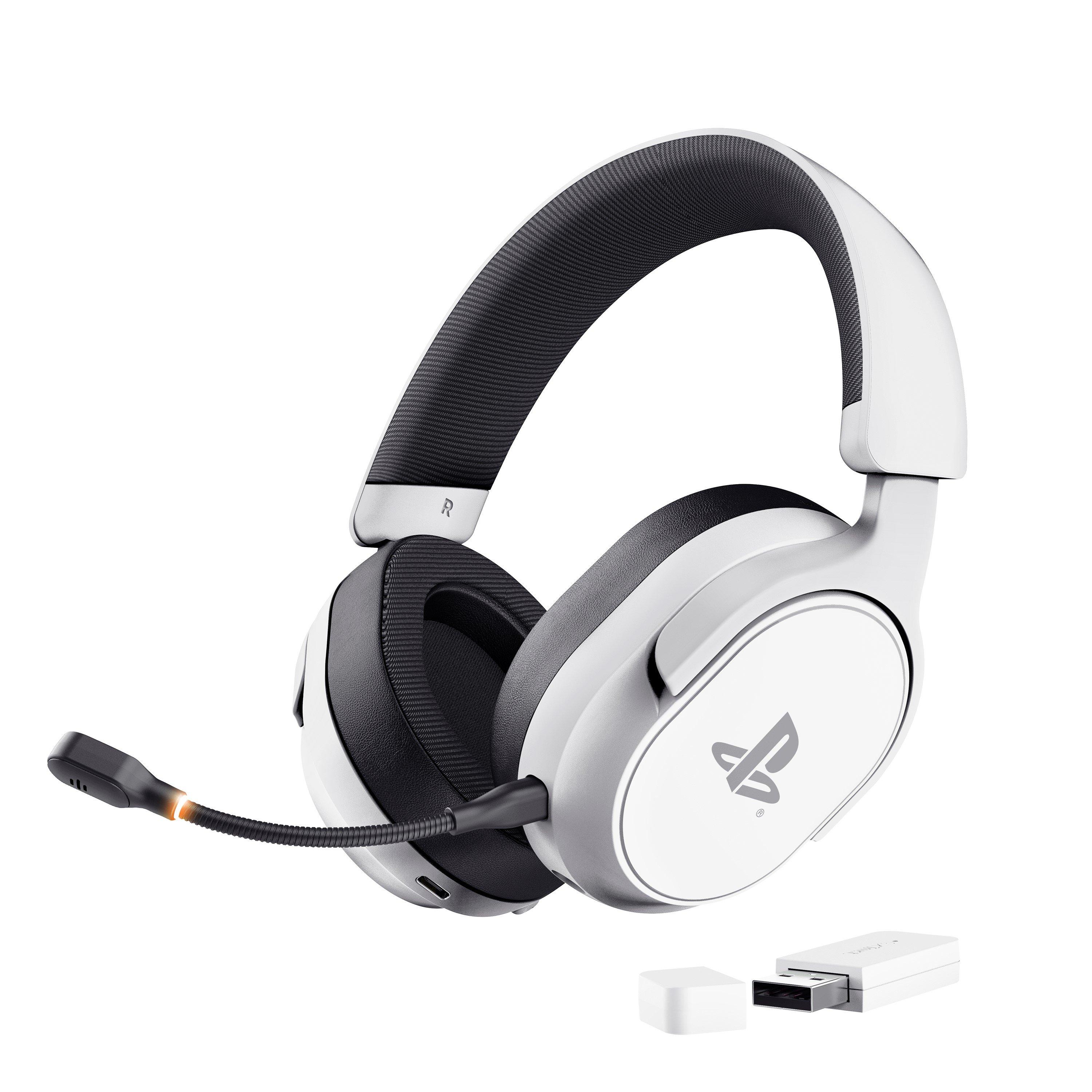 White - Trust - Trust GXT499W Forta Wireless Headset for PS5/PC - 1